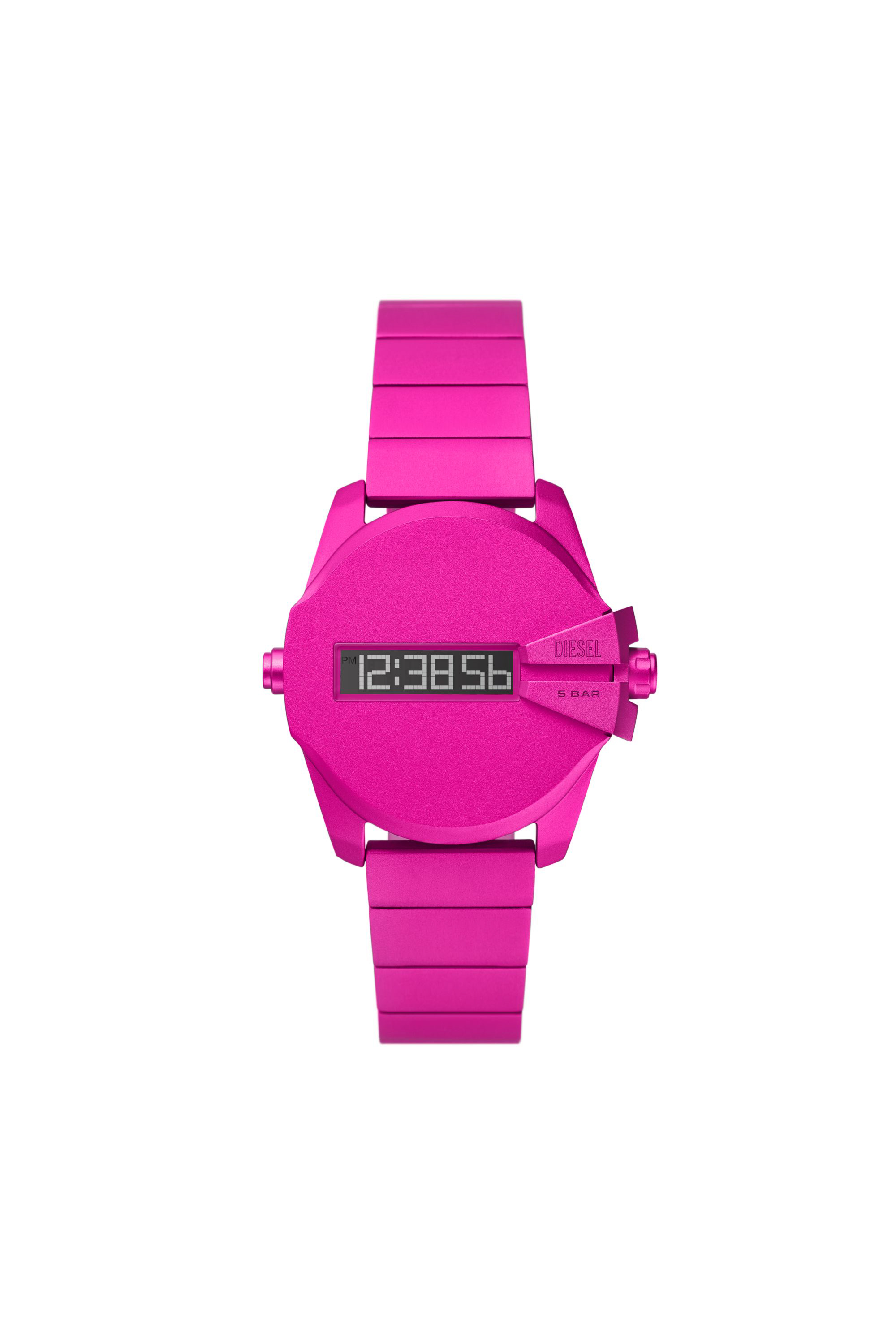 Diesel - DZ2206 WATCH, Male Baby chief digital pink aluminum watch in ピンク - Image 1