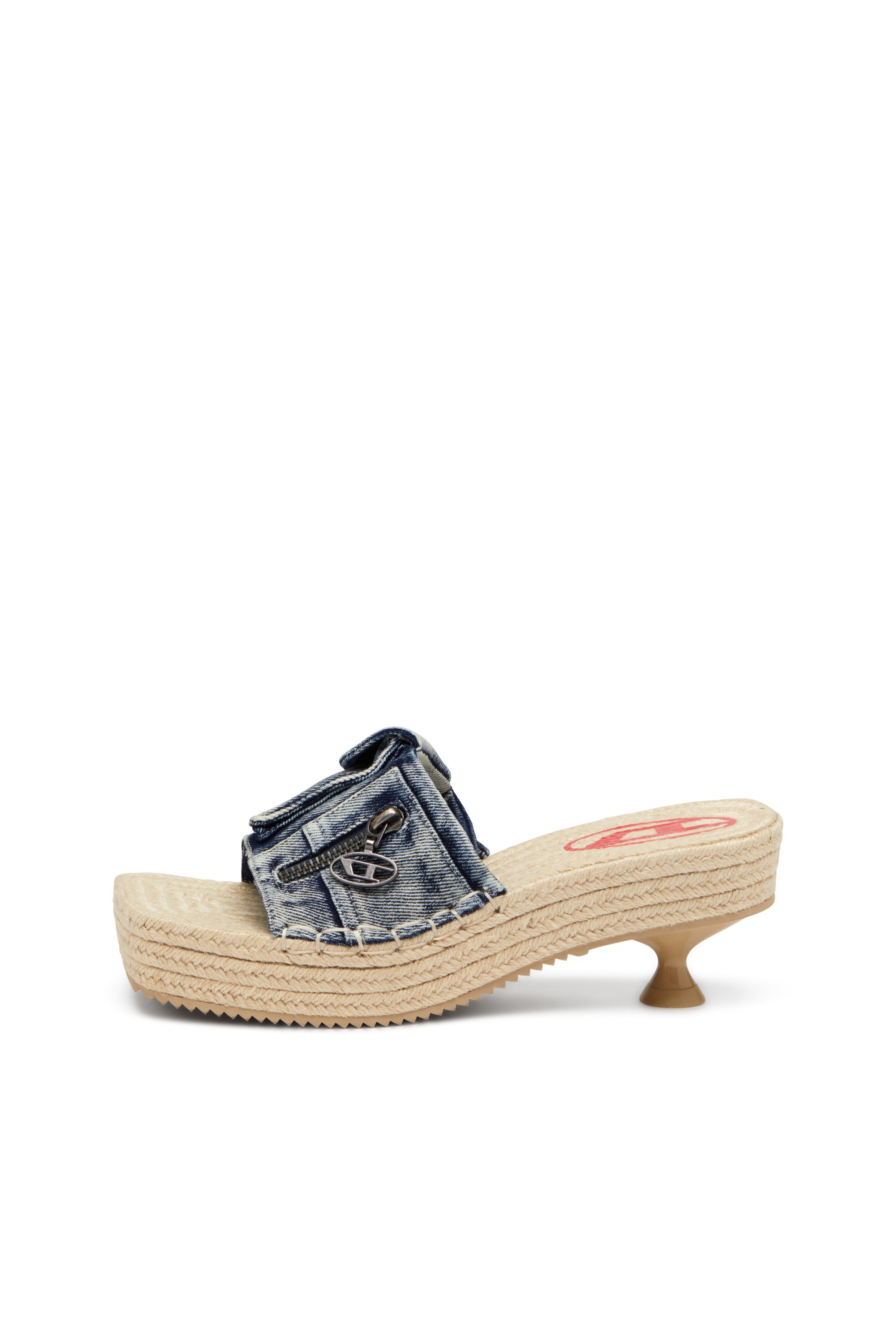 Diesel - D-IBIZA 40 PCK, Female's D-Ibiza-Heeled platform espadrilles in denim in ブルー - 7