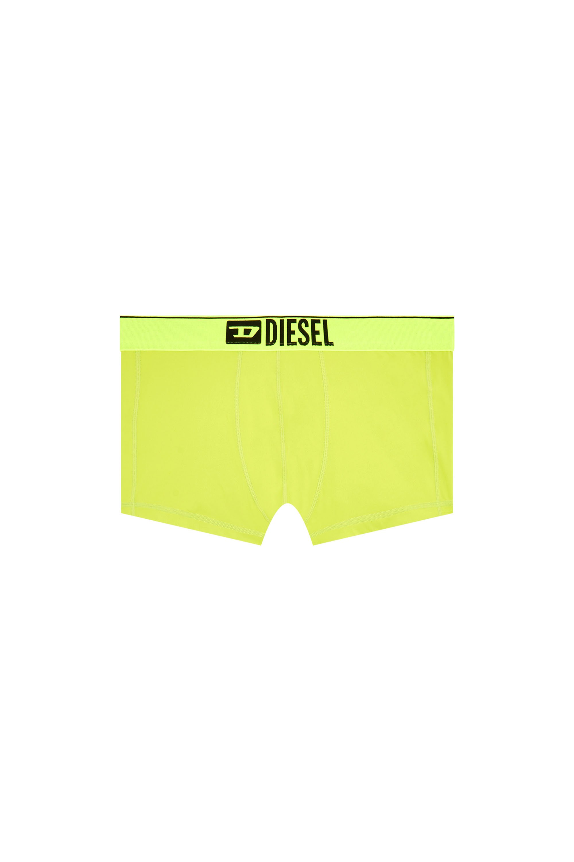 Diesel - UMBX-DAMIEN-CUT, Male's Microfibre boxer briefs with logo waist in 蛍光イエロー - 4