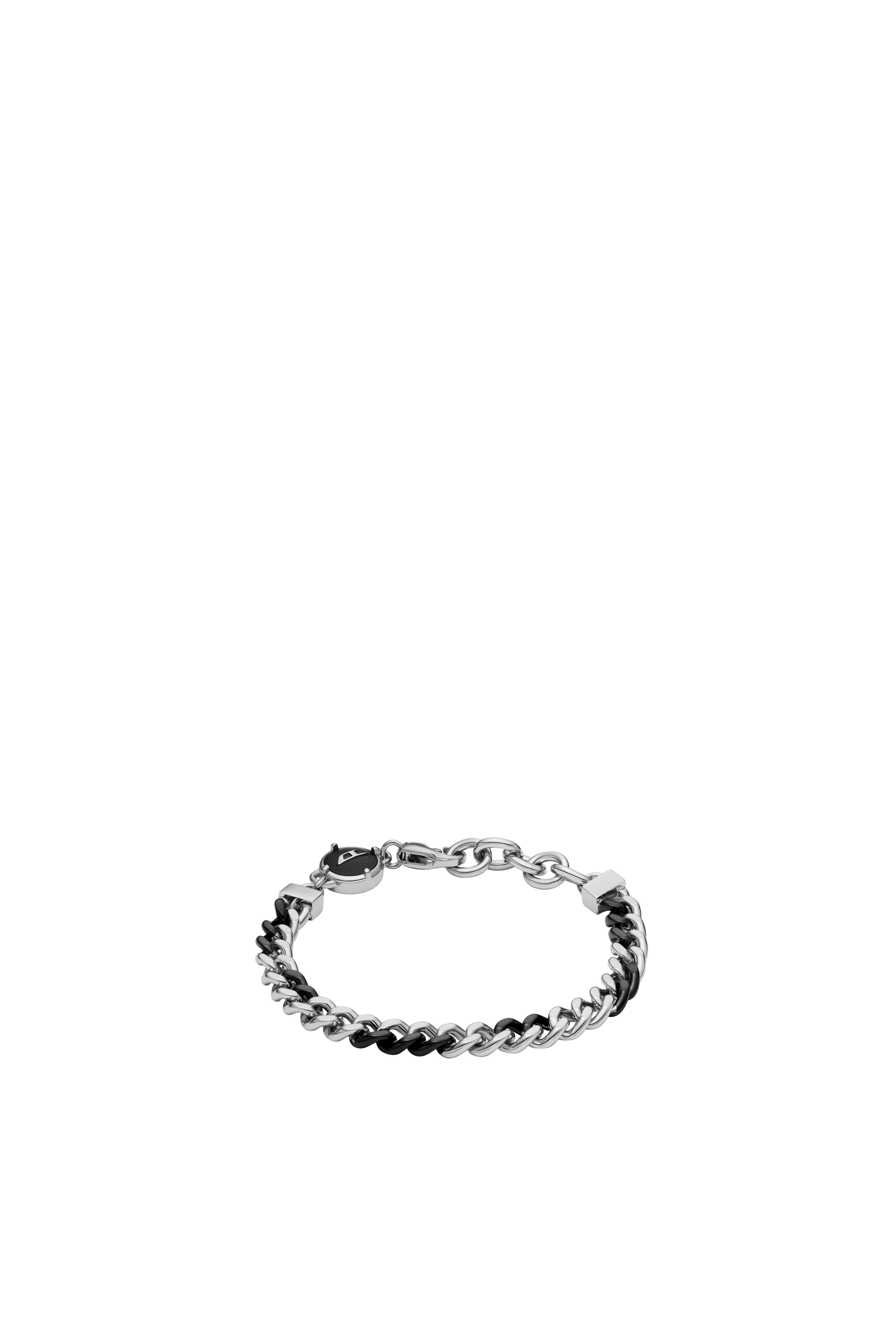 Diesel - DX1498, Male Two-Tone stainless steel chain bracelet in シルバー - Image 1