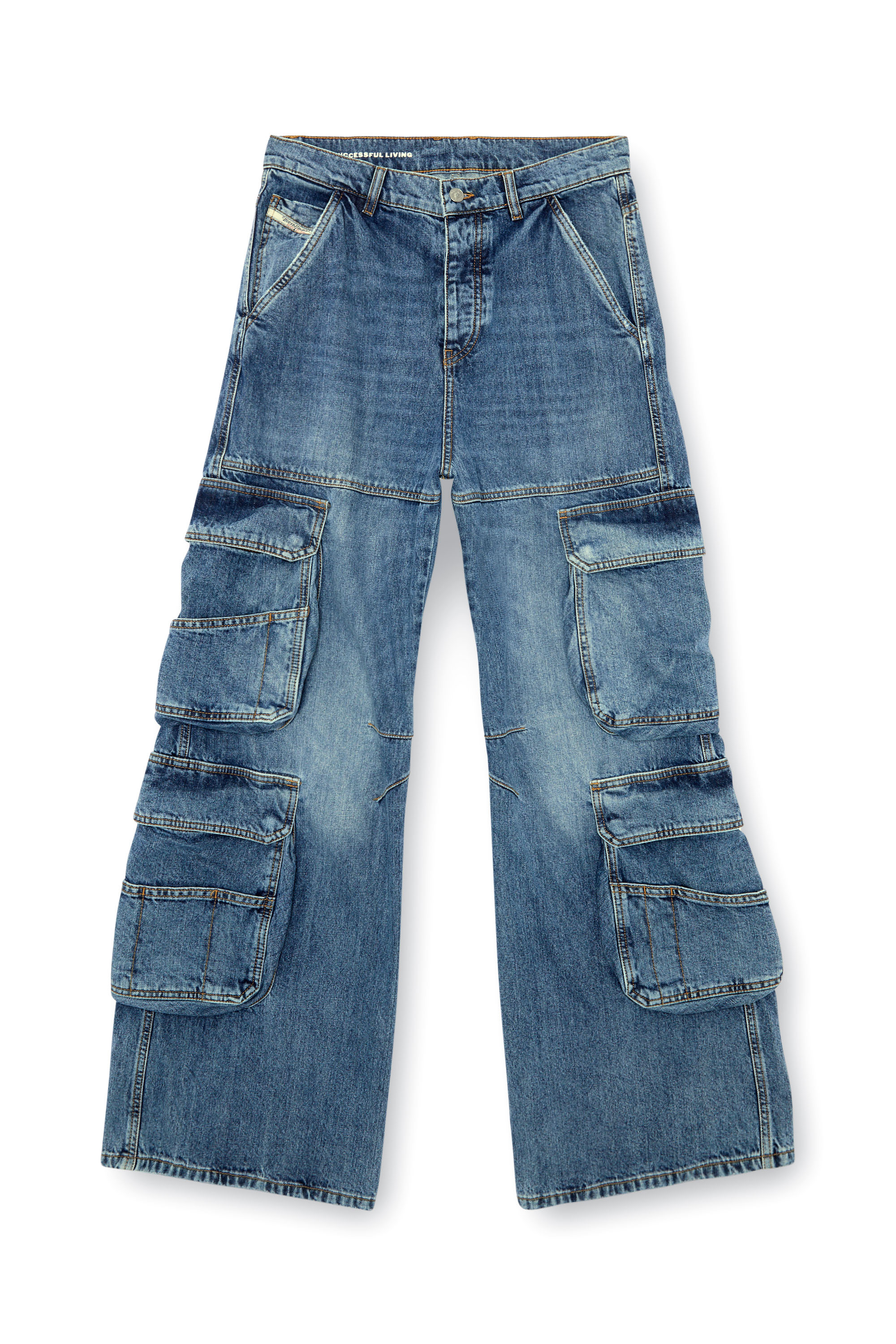 Diesel - Female's Relaxed Jeans 1996 D-Sire 0NLAX, ミディアムブルー - 3