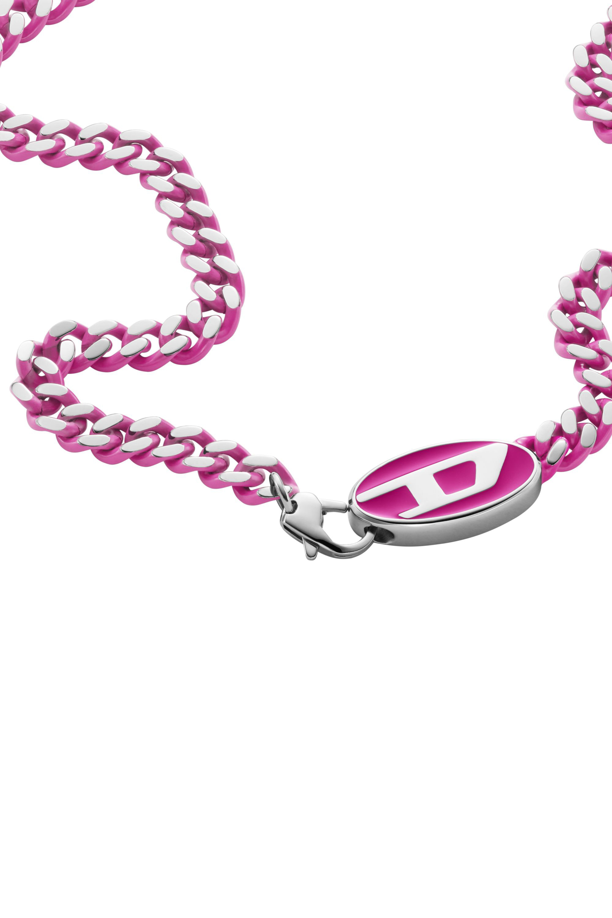 Diesel - DX1508, Unisex Stainless steel chain necklace in ピンク - Image 1