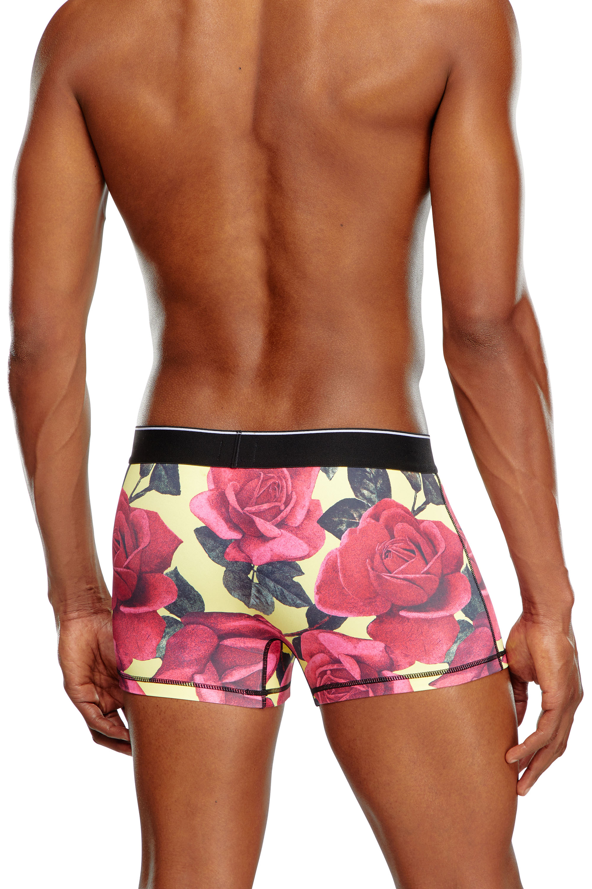 Diesel - UMBX-DAMIEN, Male's Boxer briefs with rose print in ピンク/イエロー - 3