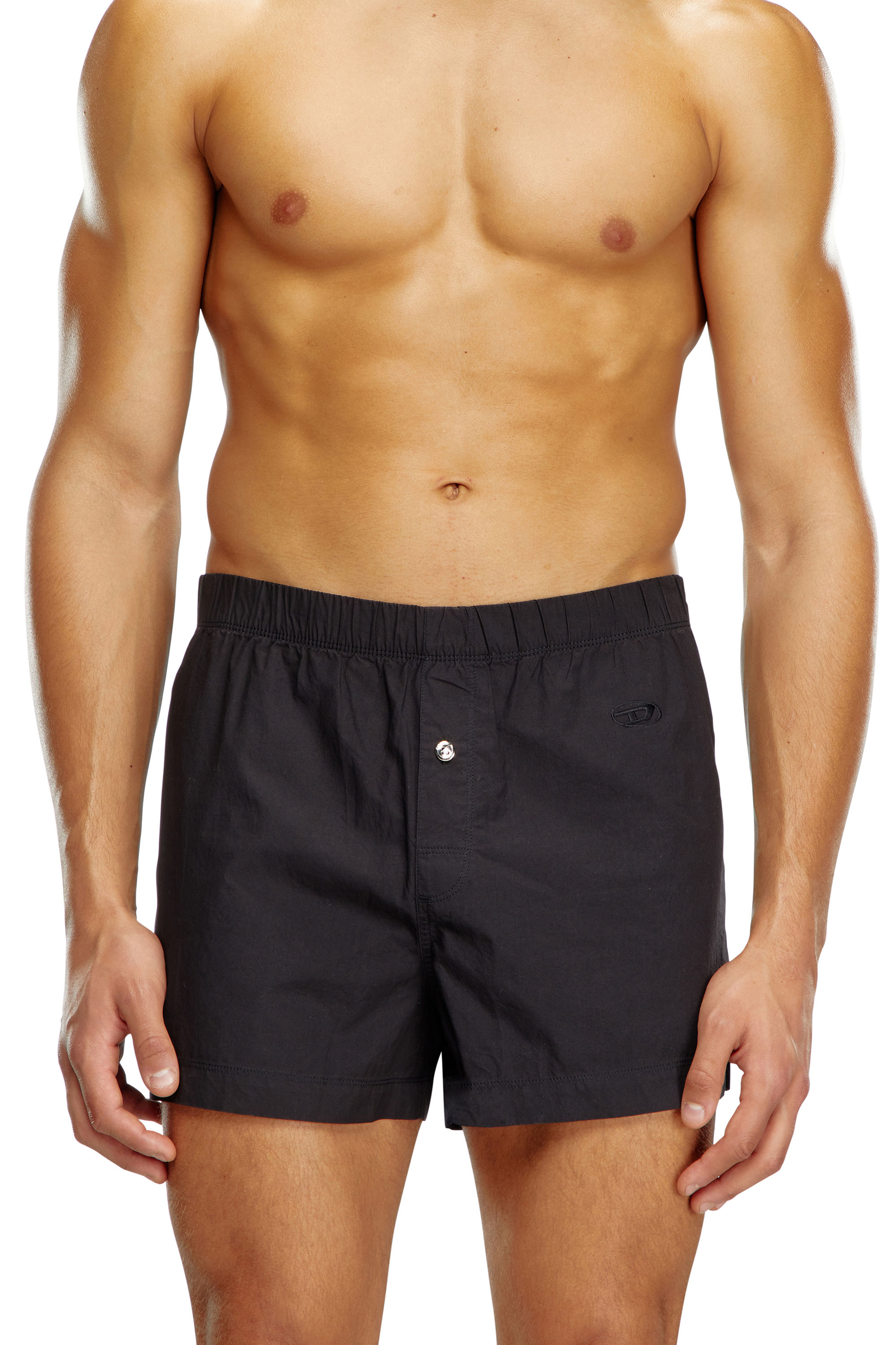 Diesel - UUBX-STARK, Unisex's Plain boxers with Oval D embroidery in ブラック - 1