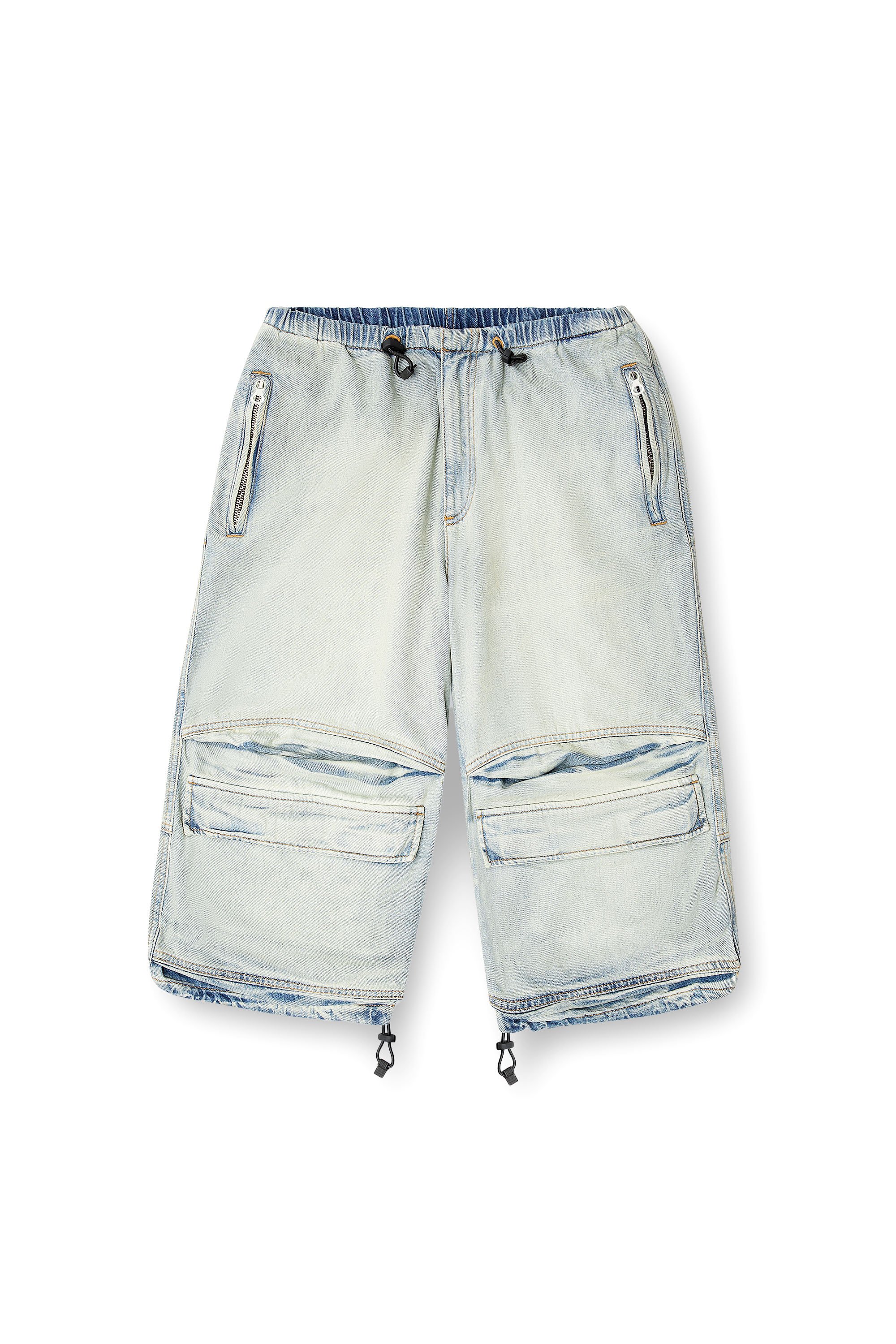 Diesel - D-DAYETZ-SHORT-S, Unisex's Shorts in light bicolour denim in ライトブルー - 3