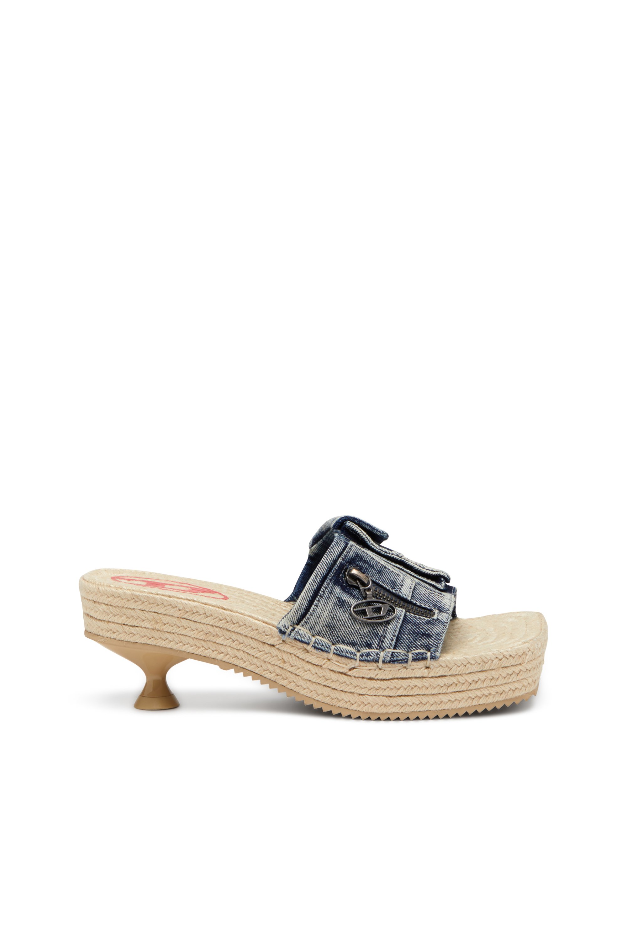 Diesel - D-IBIZA 40 PCK, Female's D-Ibiza-Heeled platform espadrilles in denim in ブルー - 1