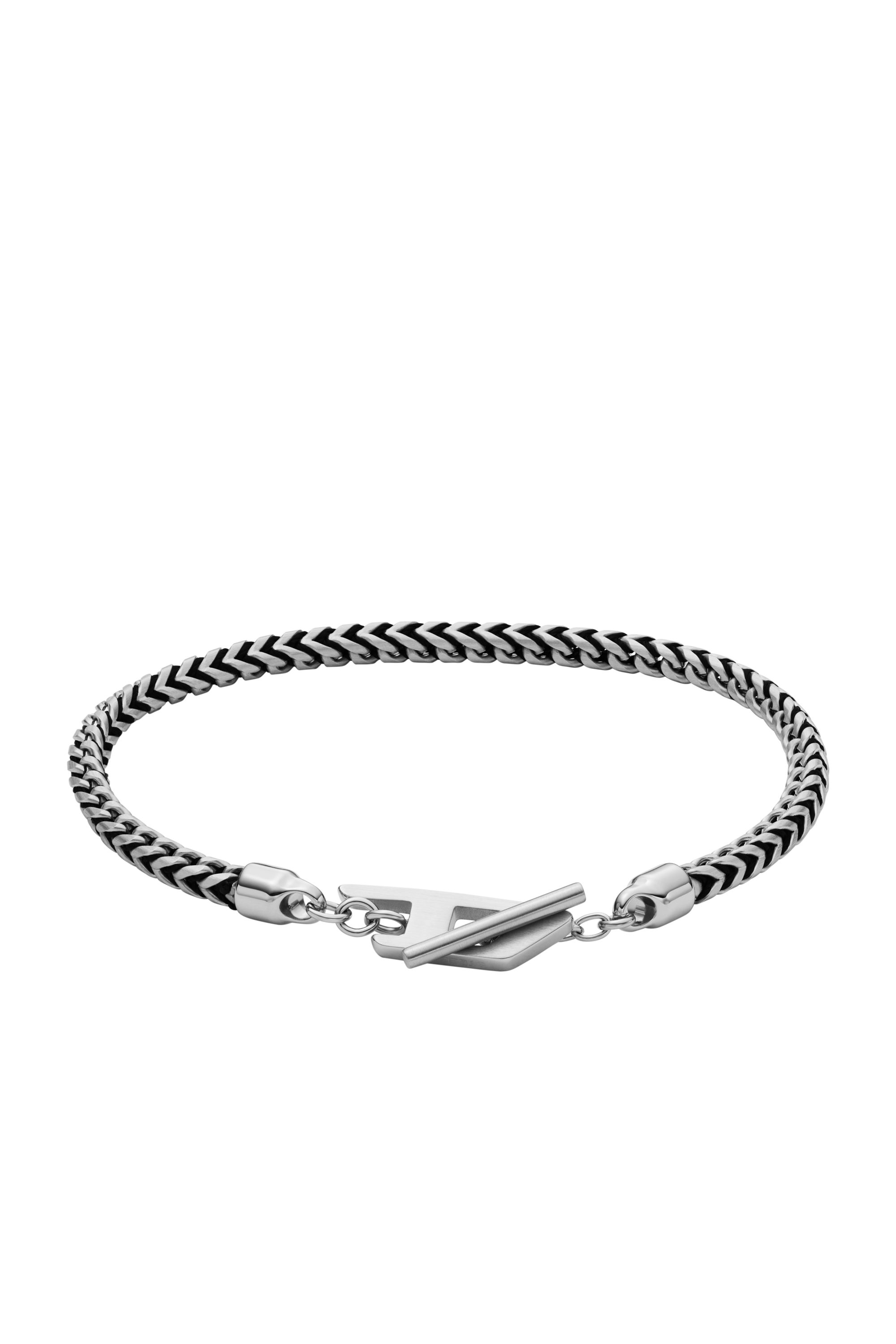 Diesel - DX1551040 JEWEL, Unisex's Stainless Steel Chain Bracelet in シルバー/ブラック - 1