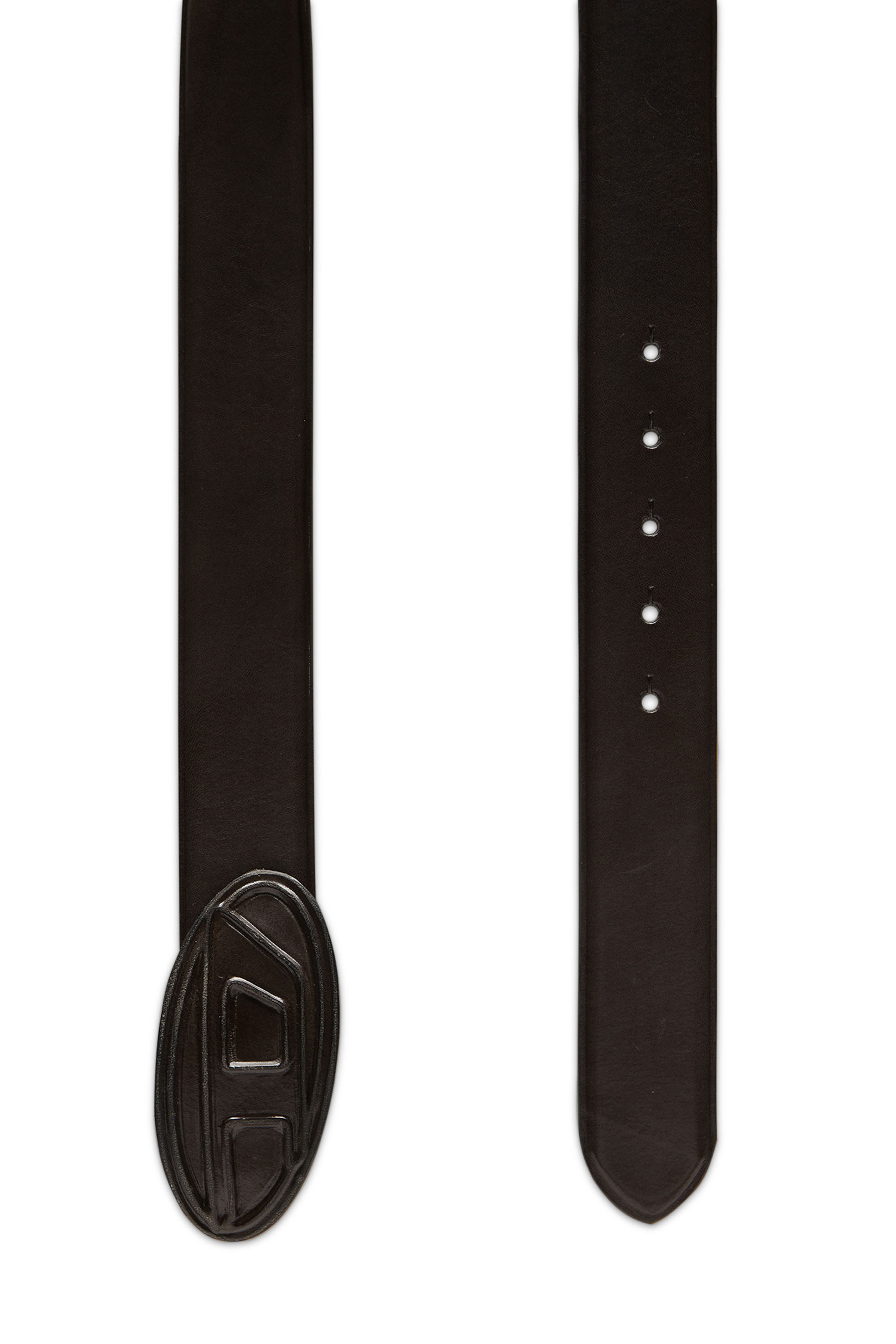 Diesel - B-1DR SCRATCH, Male Leather belt with leather-covered buckle in ブラウン - Image 2