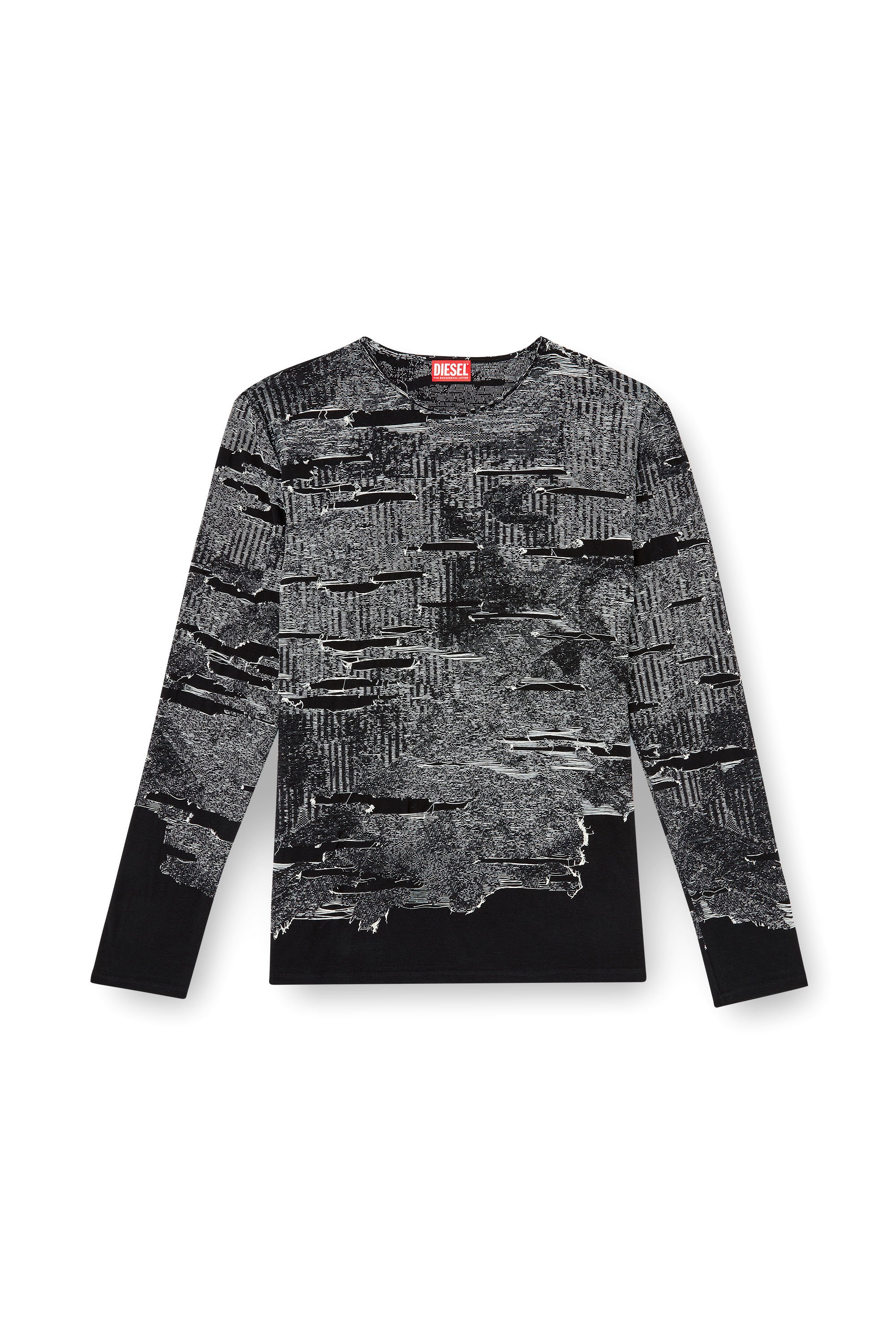 Diesel - K-CADMO, Male's Jumper with engineered distressing in ブラック - 3