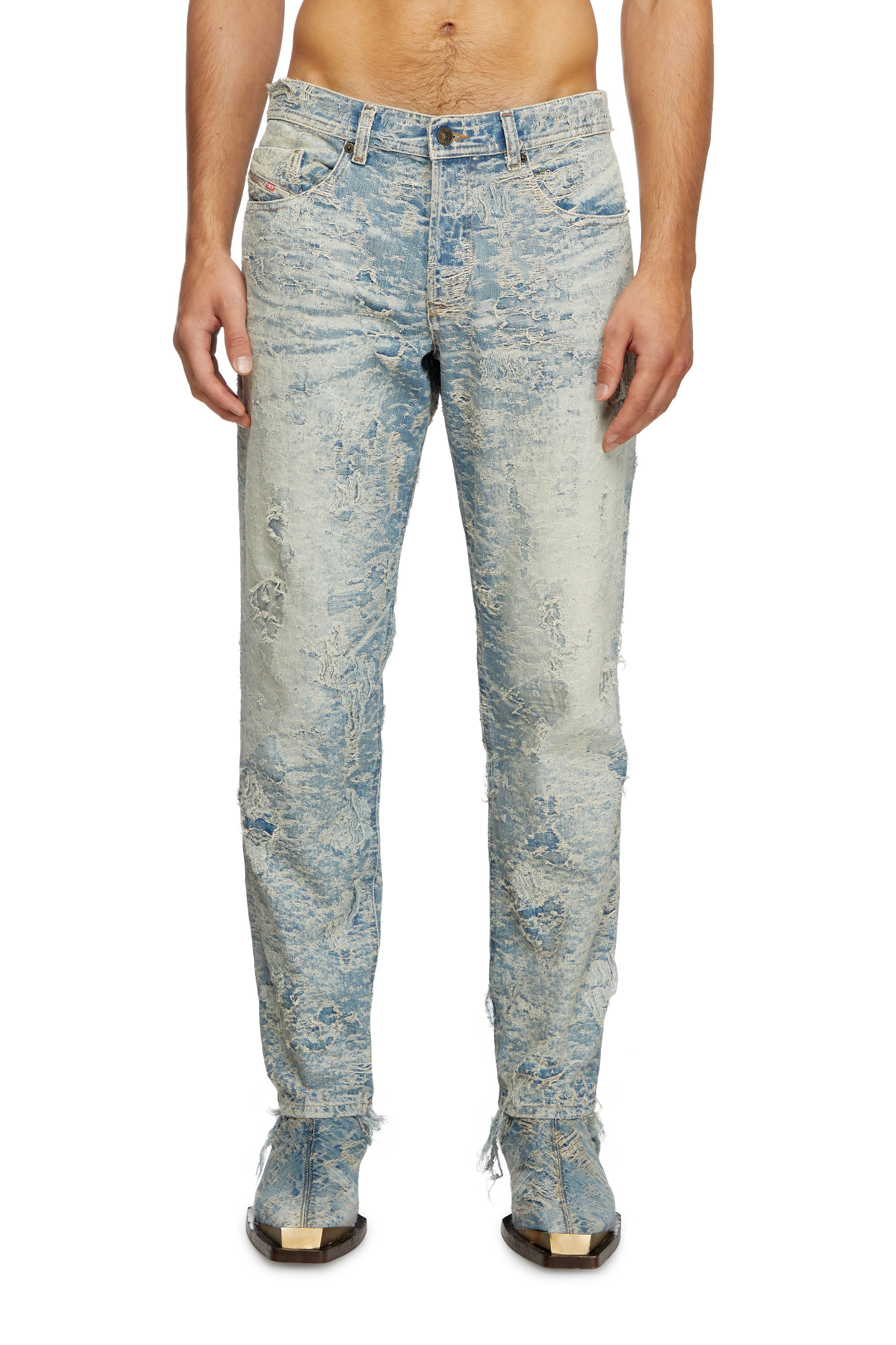 Diesel - Male's Tapered Jeans 2023 D-Finitive 007Z7, ライトブルー - 2