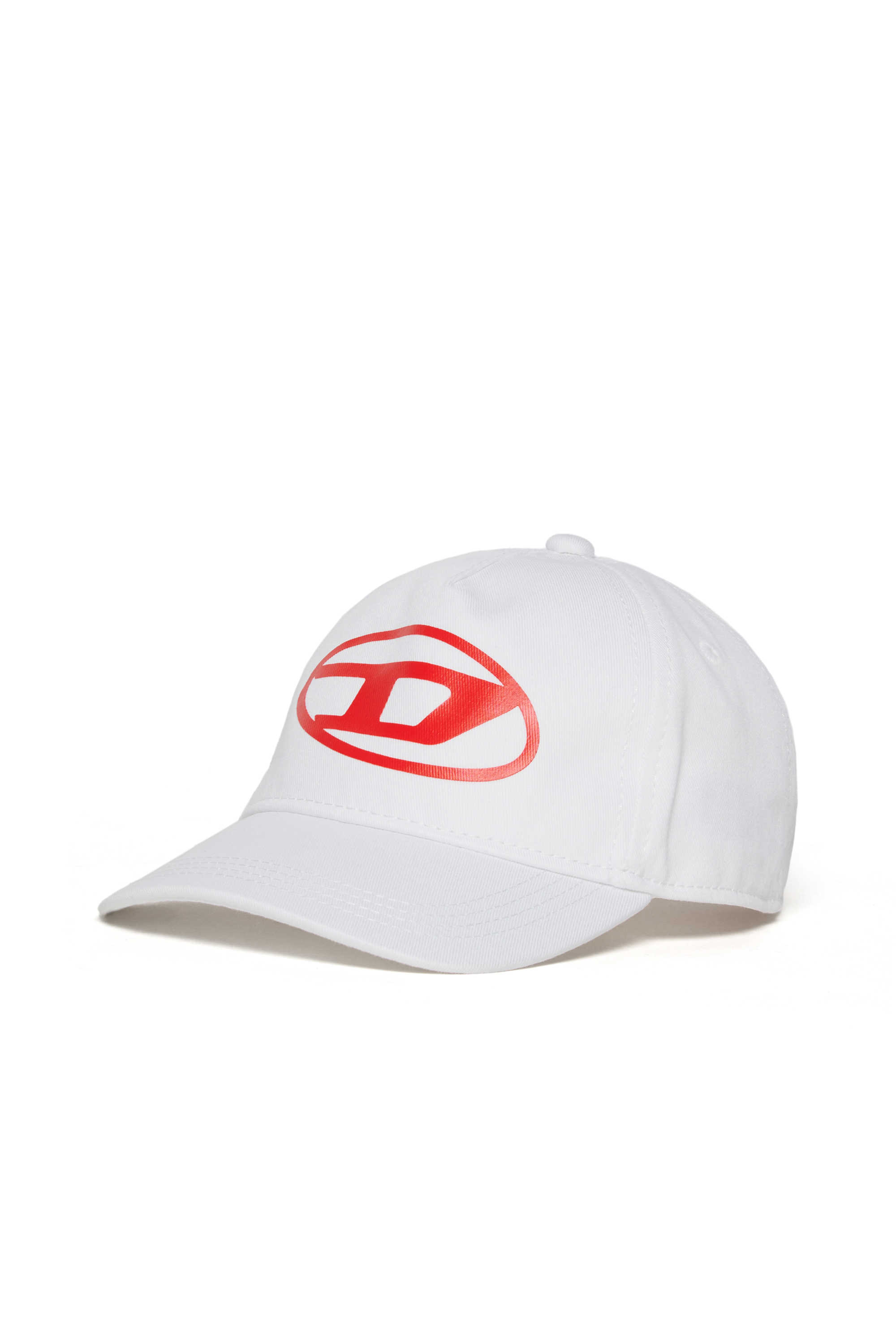 Diesel - FIMBOB, Unisex's Baseball cap with Oval D print in ホワイト - 1