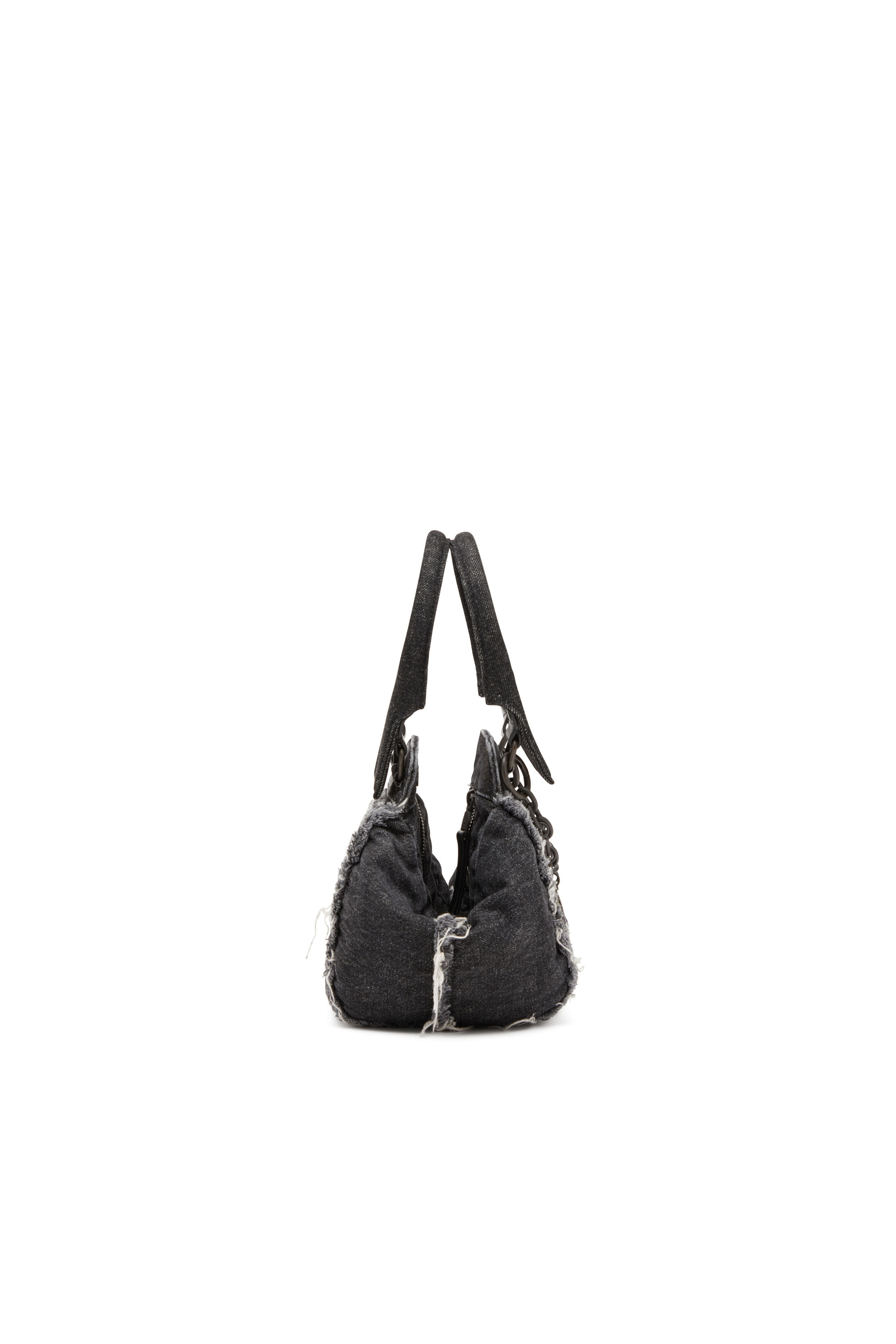 Diesel - D-VINA-XS, Female D-Vina-Xs-Handbag in distressed denim in ブラック - Image 3
