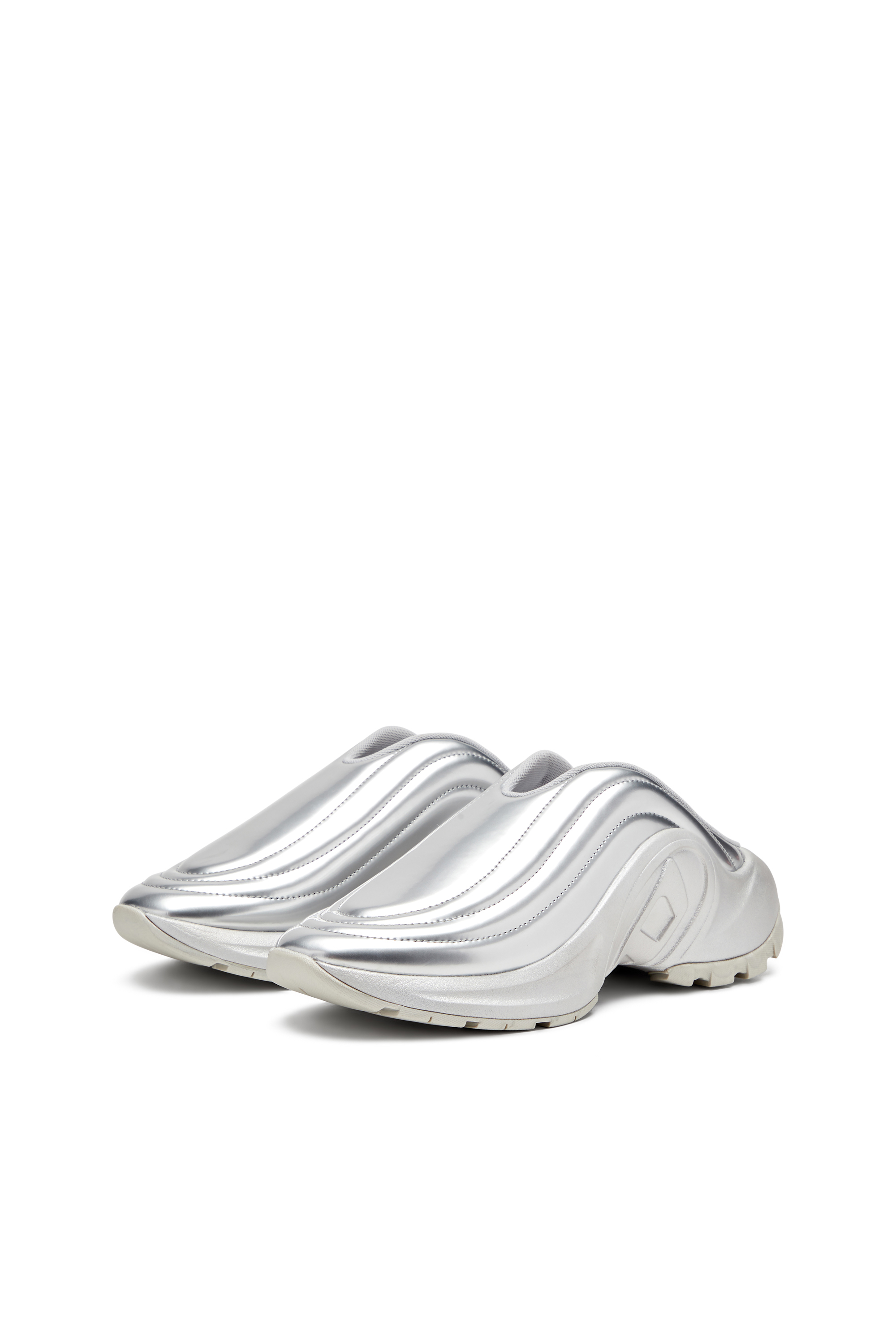 Diesel - S-D-RUNNER MULE X, Unisex's S-D-Runner-Metallic mules in シルバー - 8