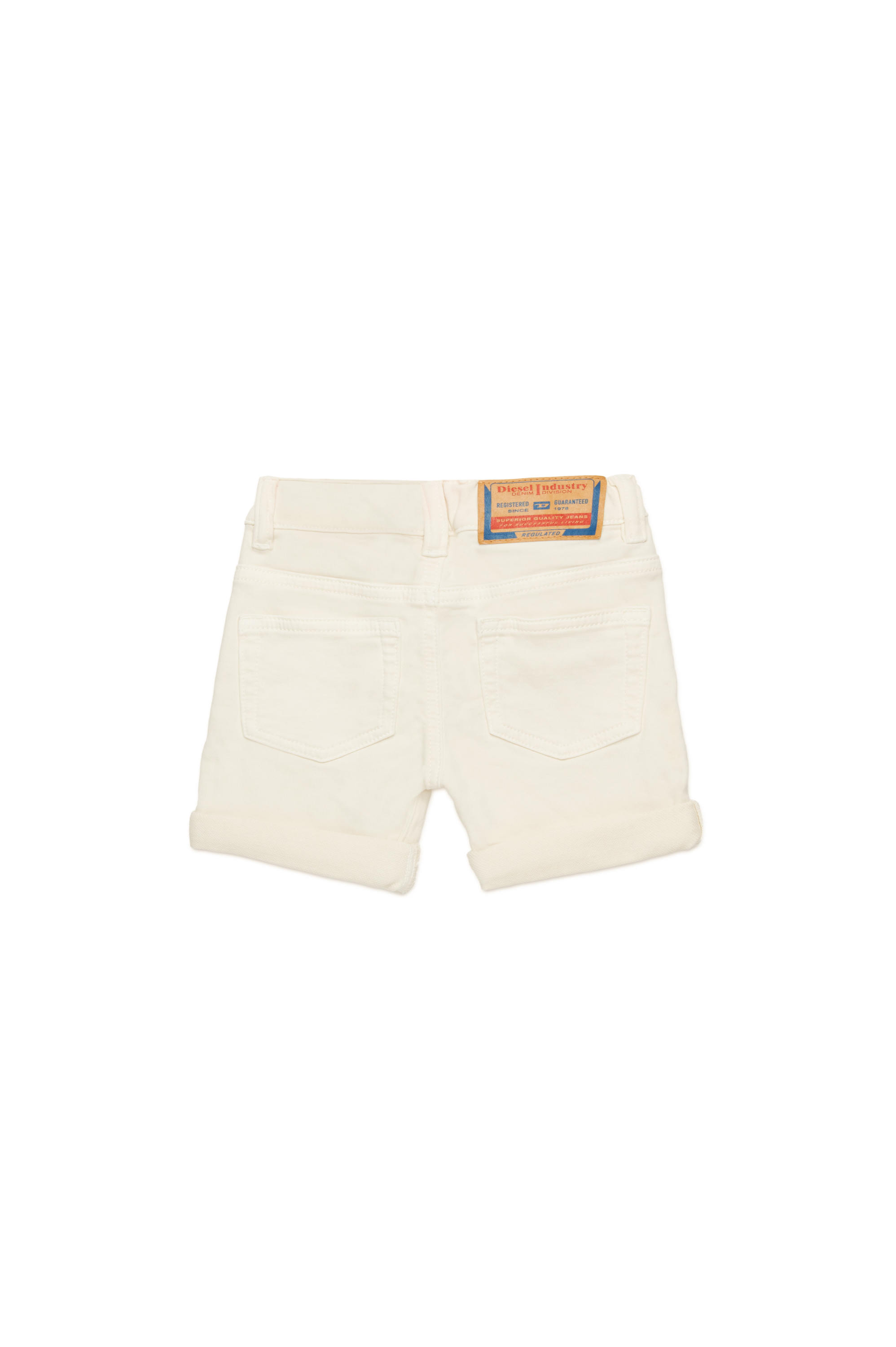 Diesel - PGALLYB JJJ, Unisex's Coloured JoggJeans shorts with turn-ups in ホワイト - 2