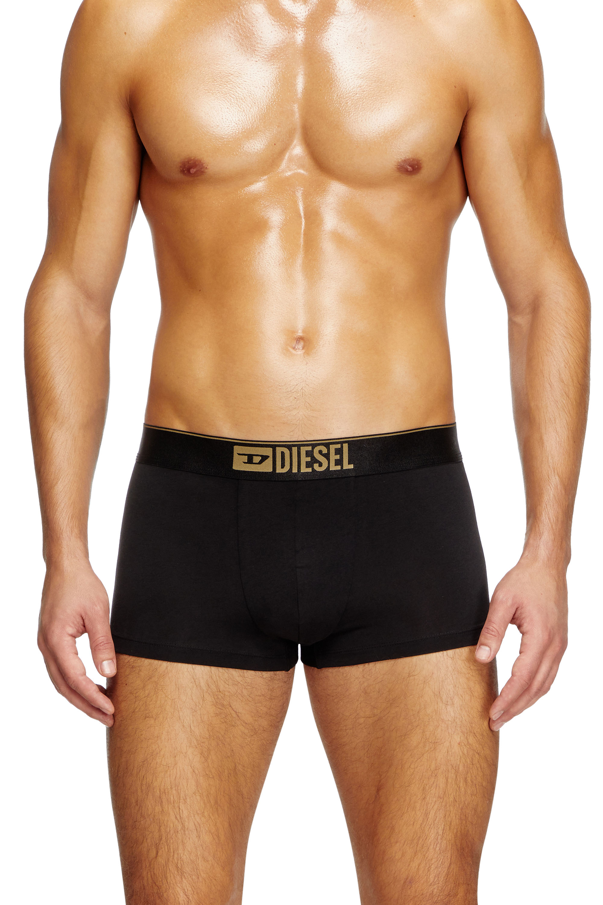 Diesel - DAMIEN-GFT-3PACK, Male's Three-pack metallic boxer briefs in ブラック/ゴールド - 2