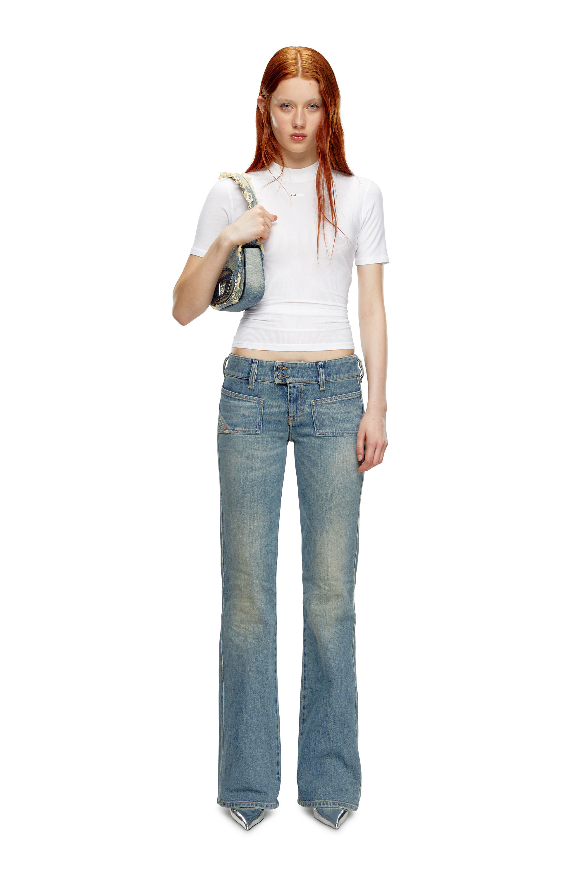 Diesel - Female Bootcut and Flare Jeans D-Hush 09J55, ライトブルー - Image 1