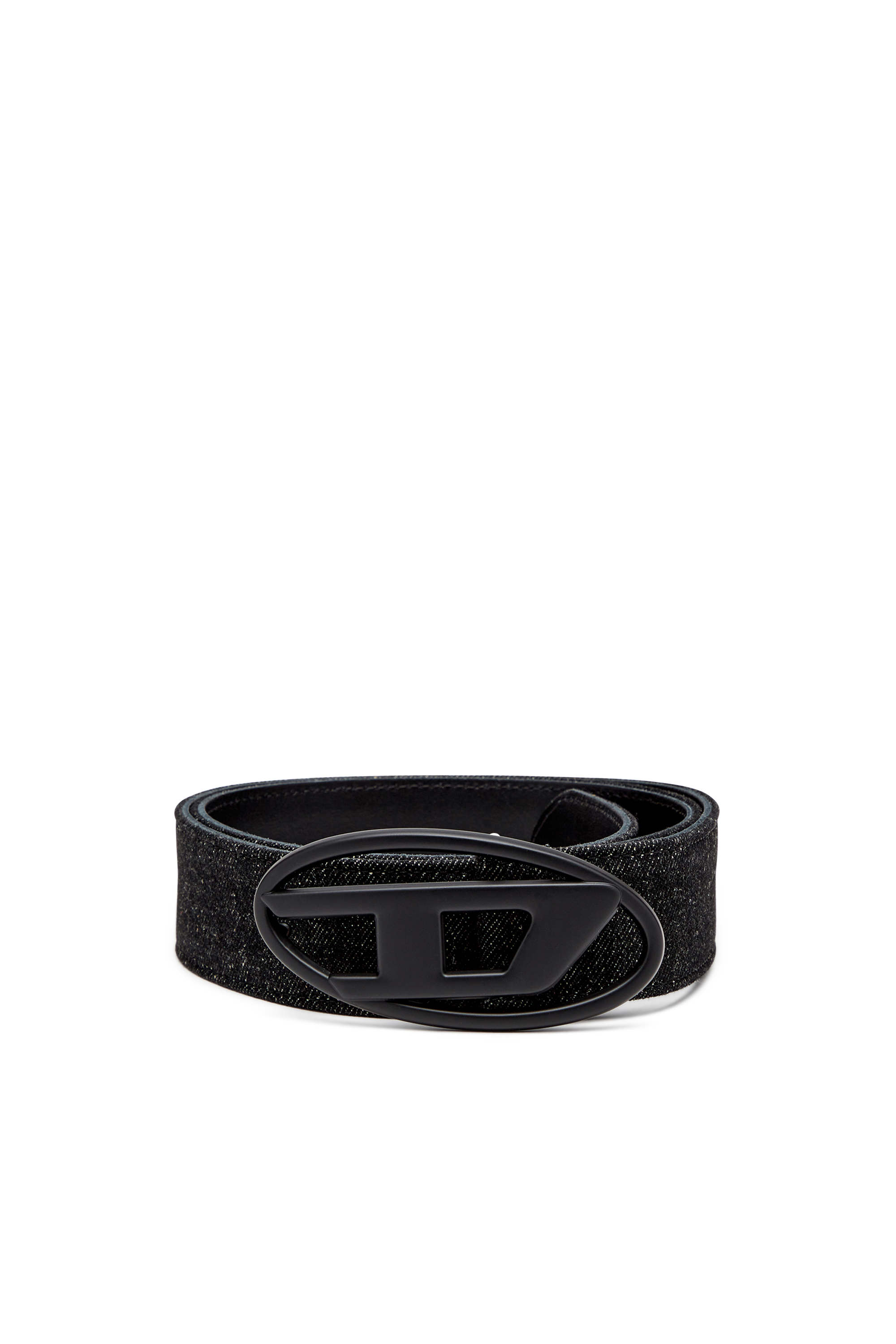 Diesel - B-1DR, Unisex's Denim belt with matte D buckle in ブラック - 2