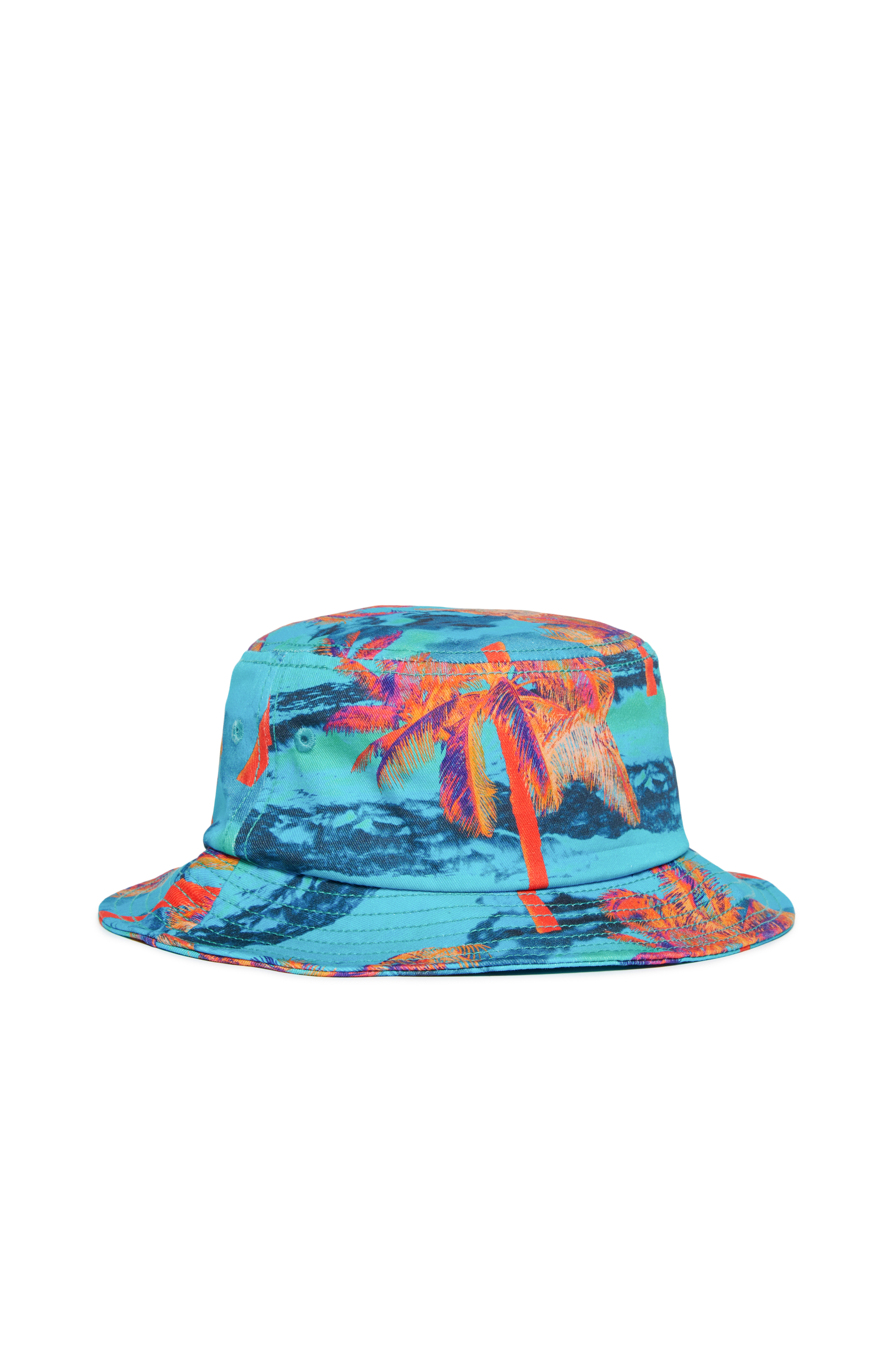 Diesel - FRING, Unisex's Bucket hat with palm tree print in マルチカラー/ブルー - 2