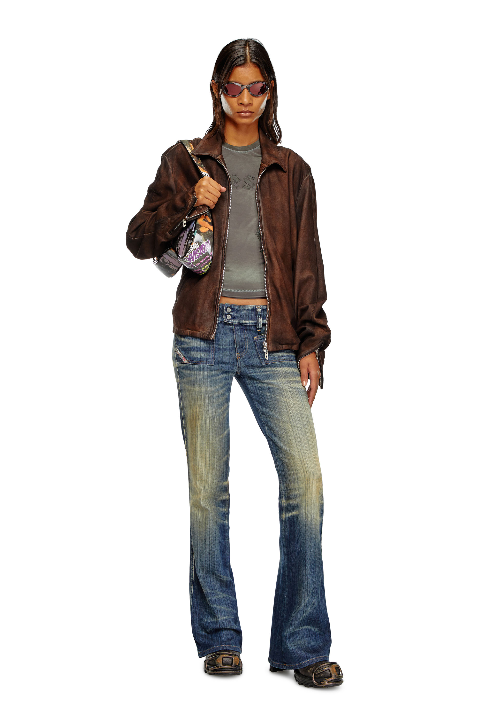 Diesel - Female Bootcut and Flare Jeans D-Hush 09J46, ダークブルー - Image 2