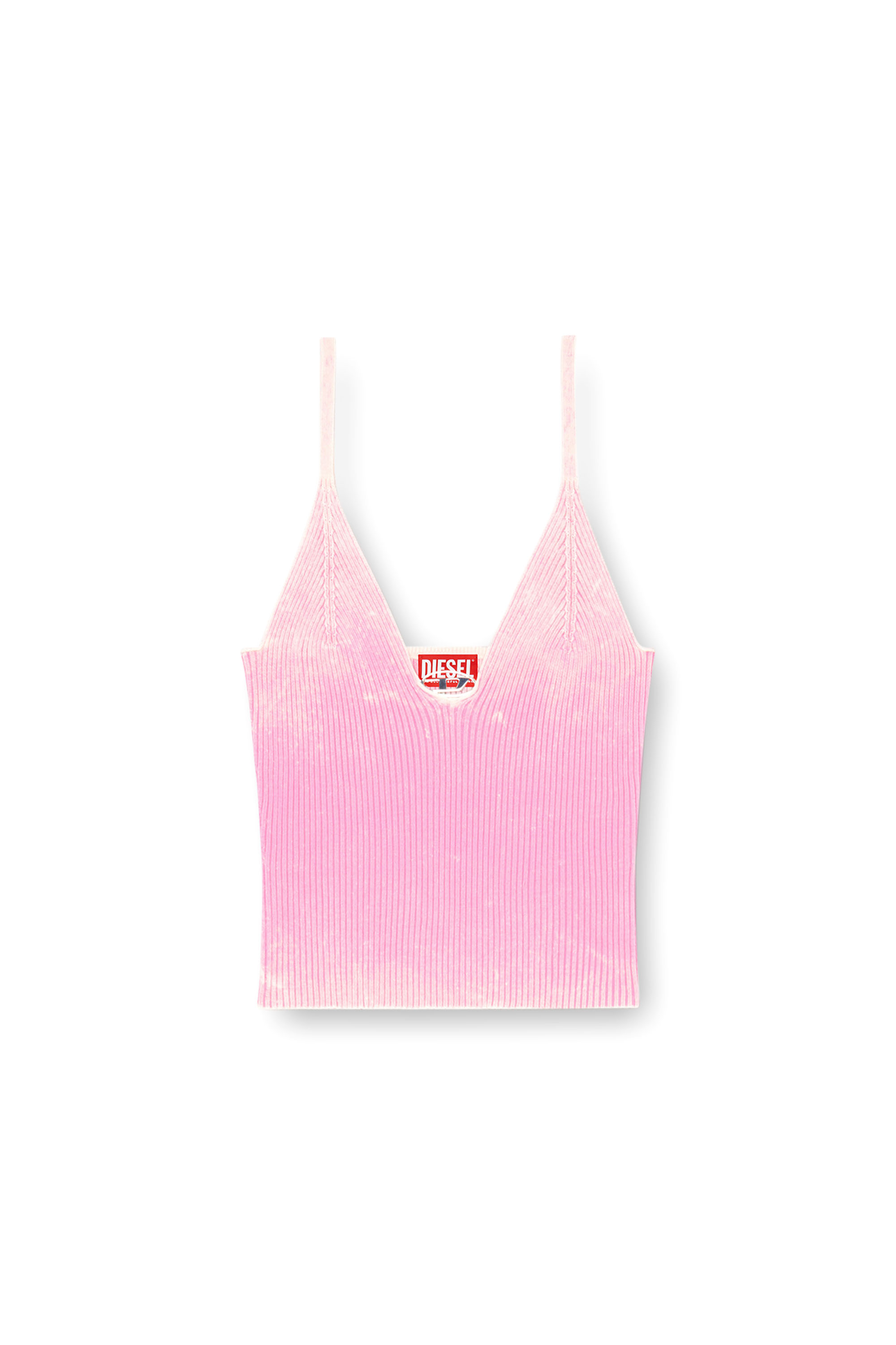Diesel - M-LAILA, Female Camisole in faded ribbed knit in ピンク - Image 5