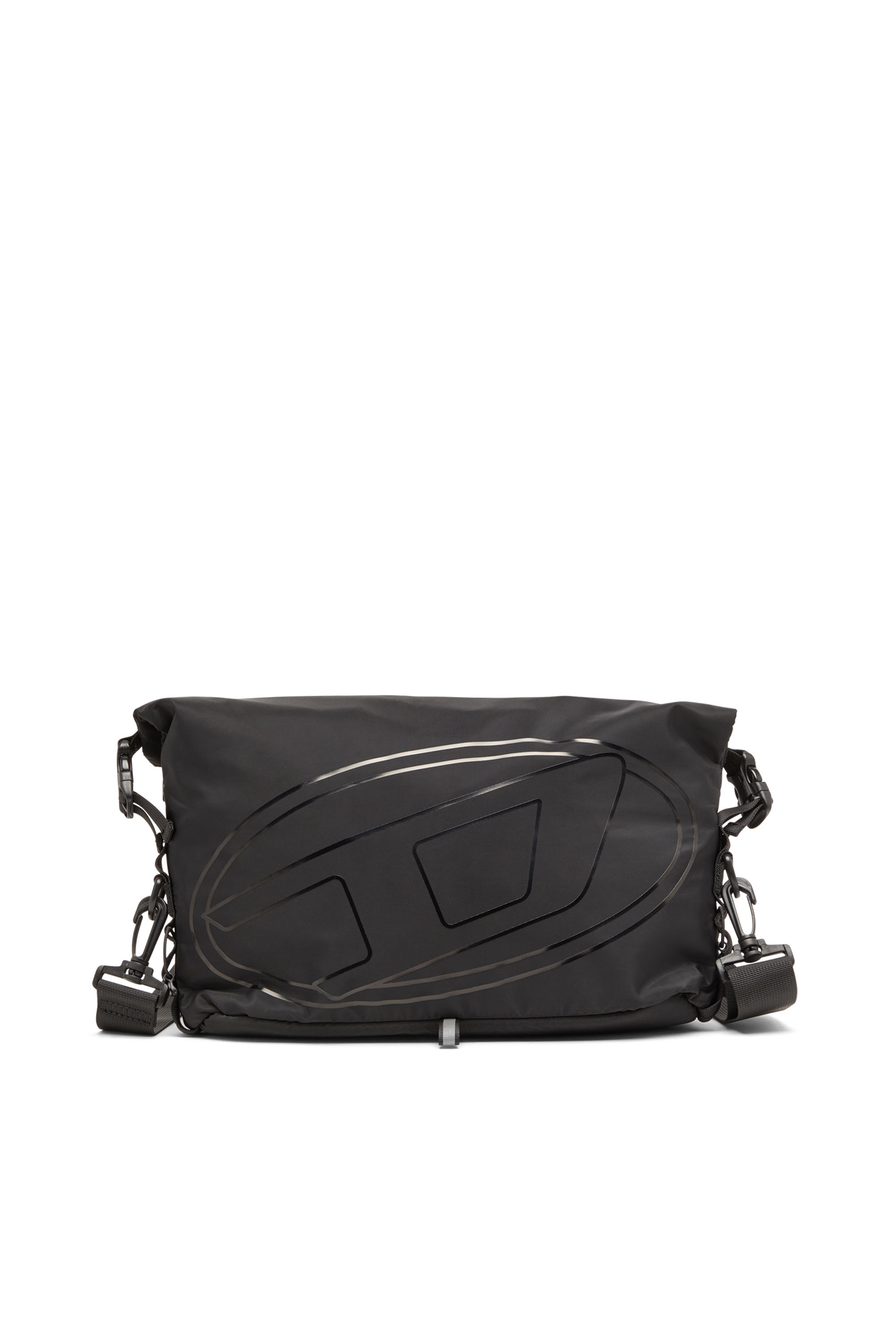 Diesel - DRAPE CROSSBODY, Male Drape-Nylon crossbody bag with Oval D print in ブラック - Image 1