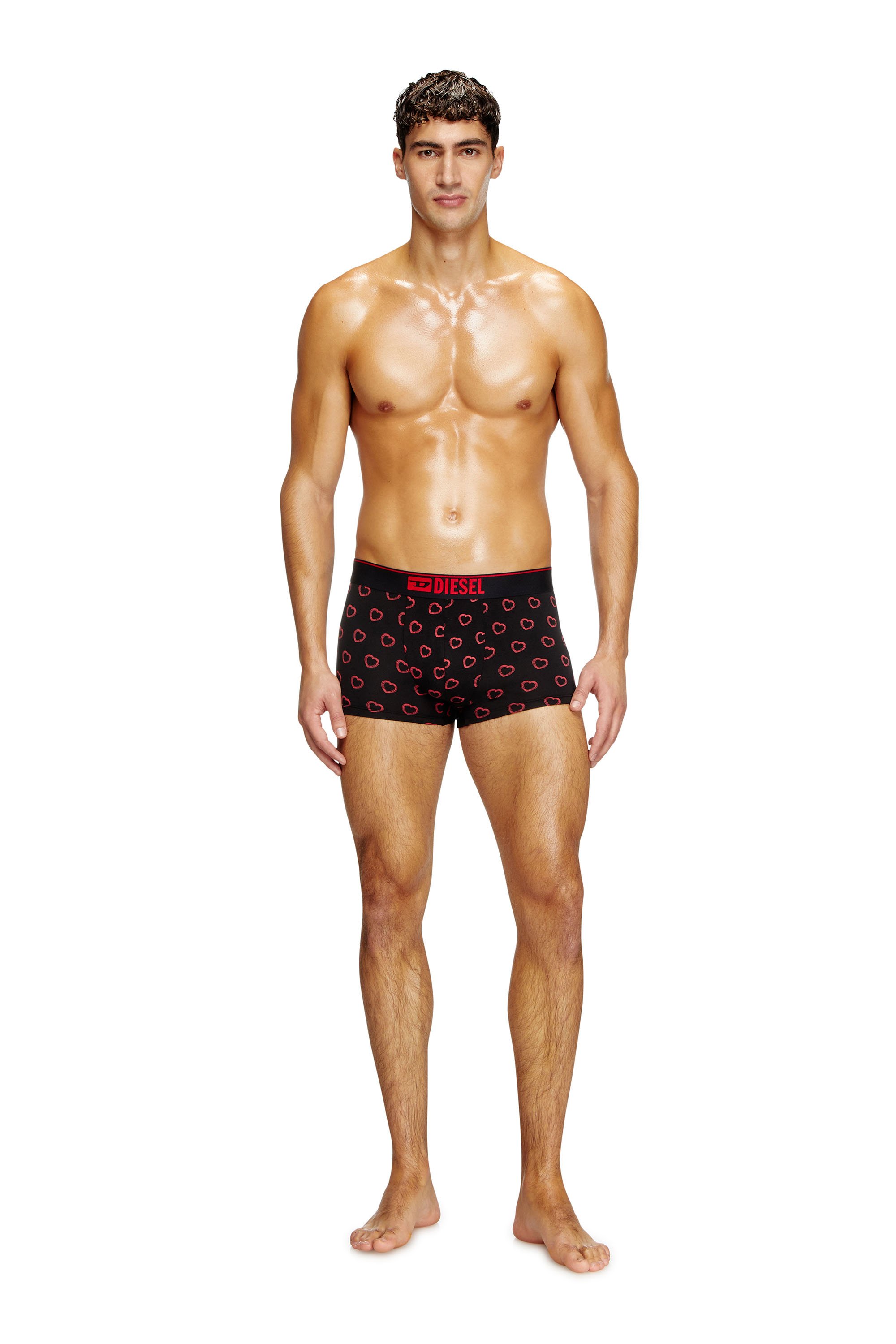 Diesel - DAMIEN-GFT-3PACK, Male's Three-pack boxer briefs with heart motif in レッド/ブラック - 3