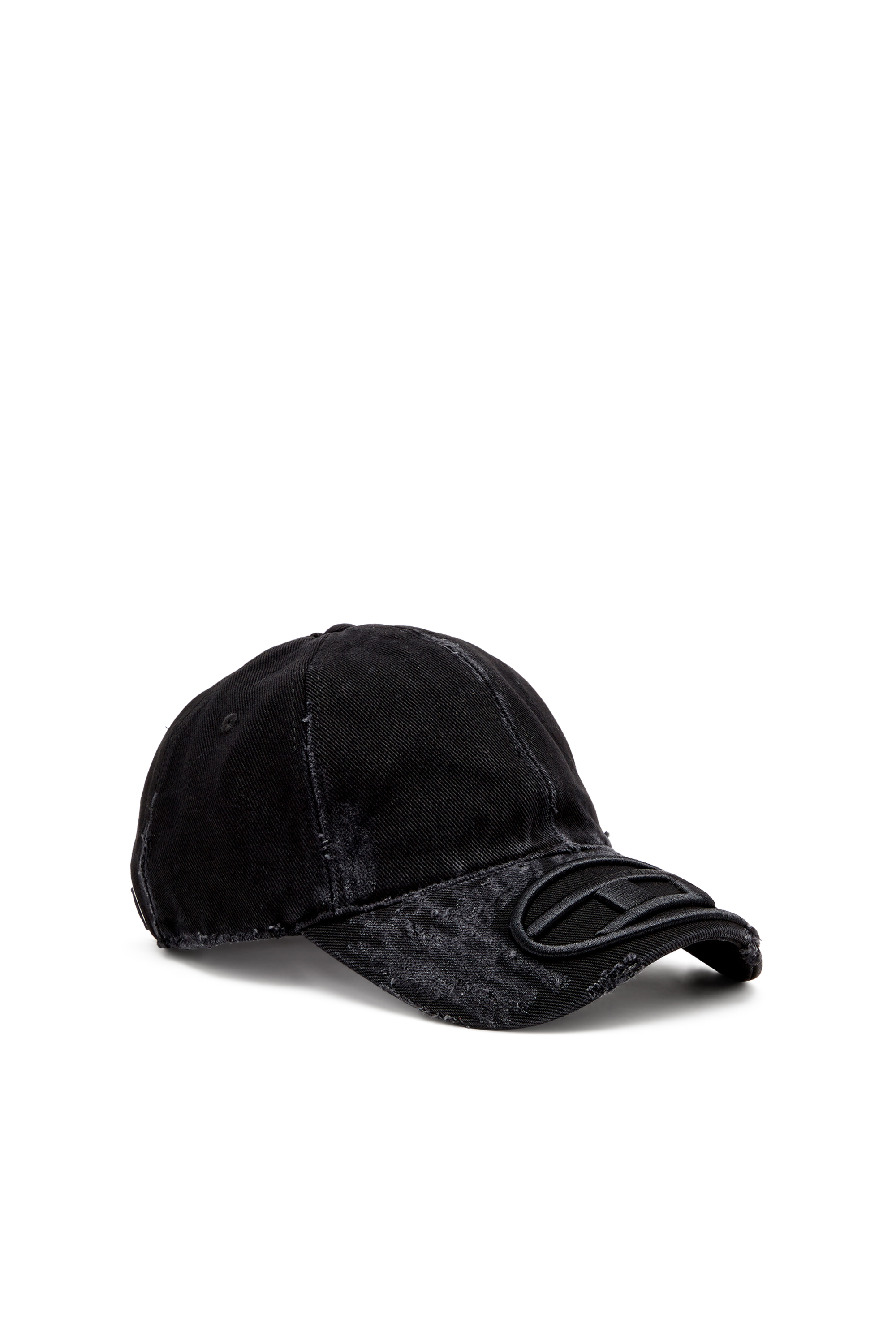 Diesel - C-ODY, Male's Distressed denim baseball cap in ブラック - 1