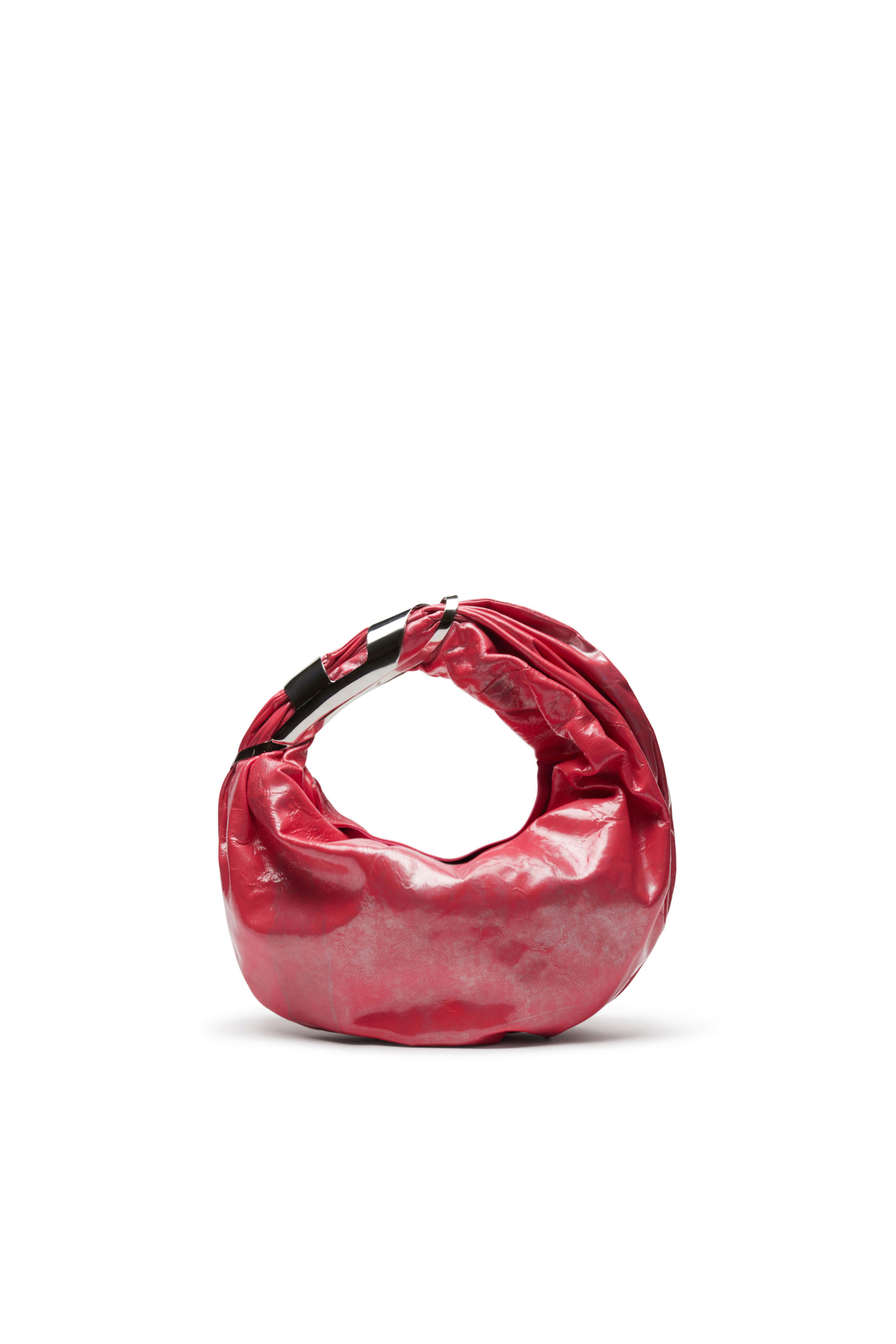 Diesel - GRAB-D HOBO S, Female Grab-D S-Hobo bag in metallic leather in ピンク - Image 1