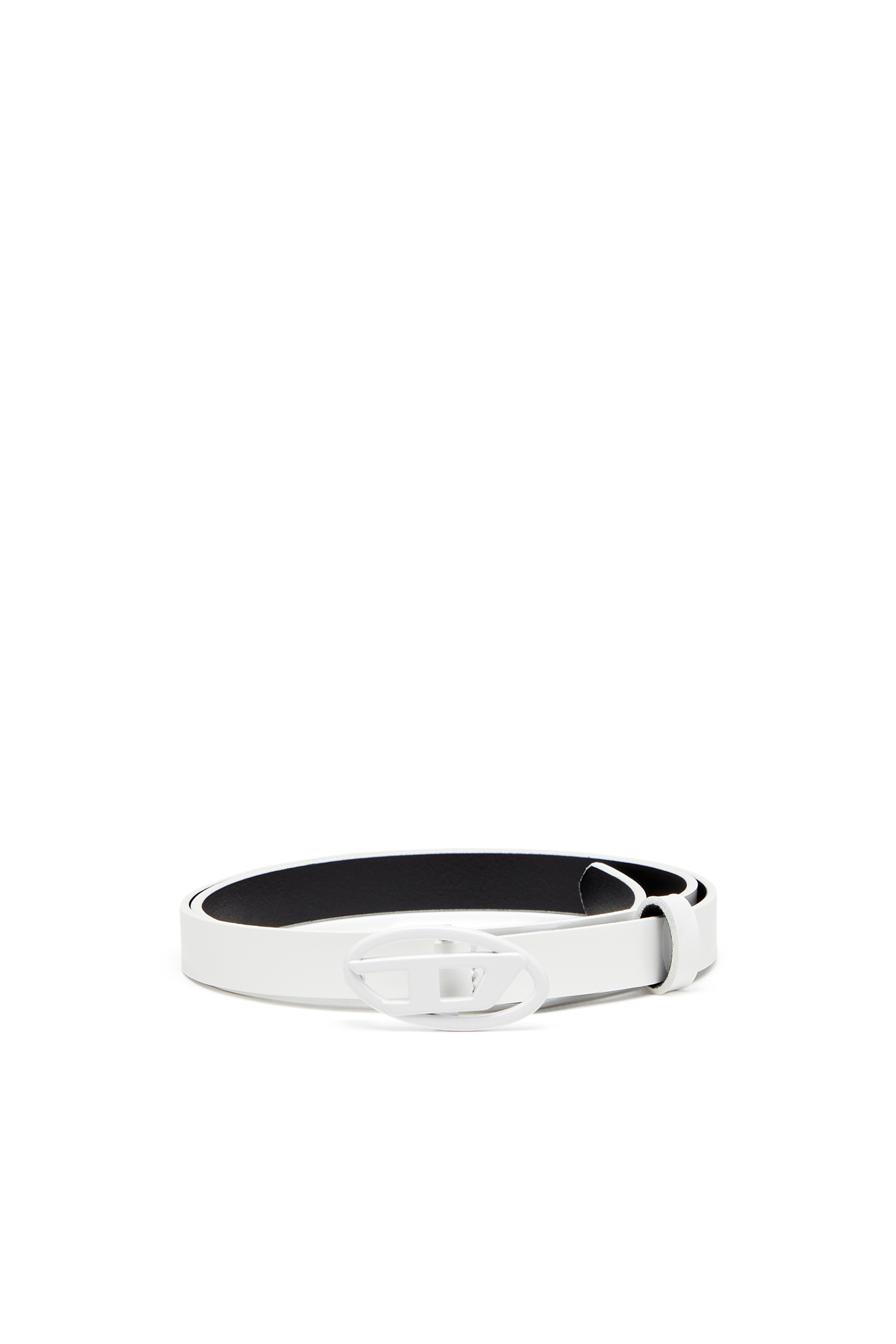 Diesel - B-PLAY 15, Female's Slim belt in glossy leather in ホワイト - 1