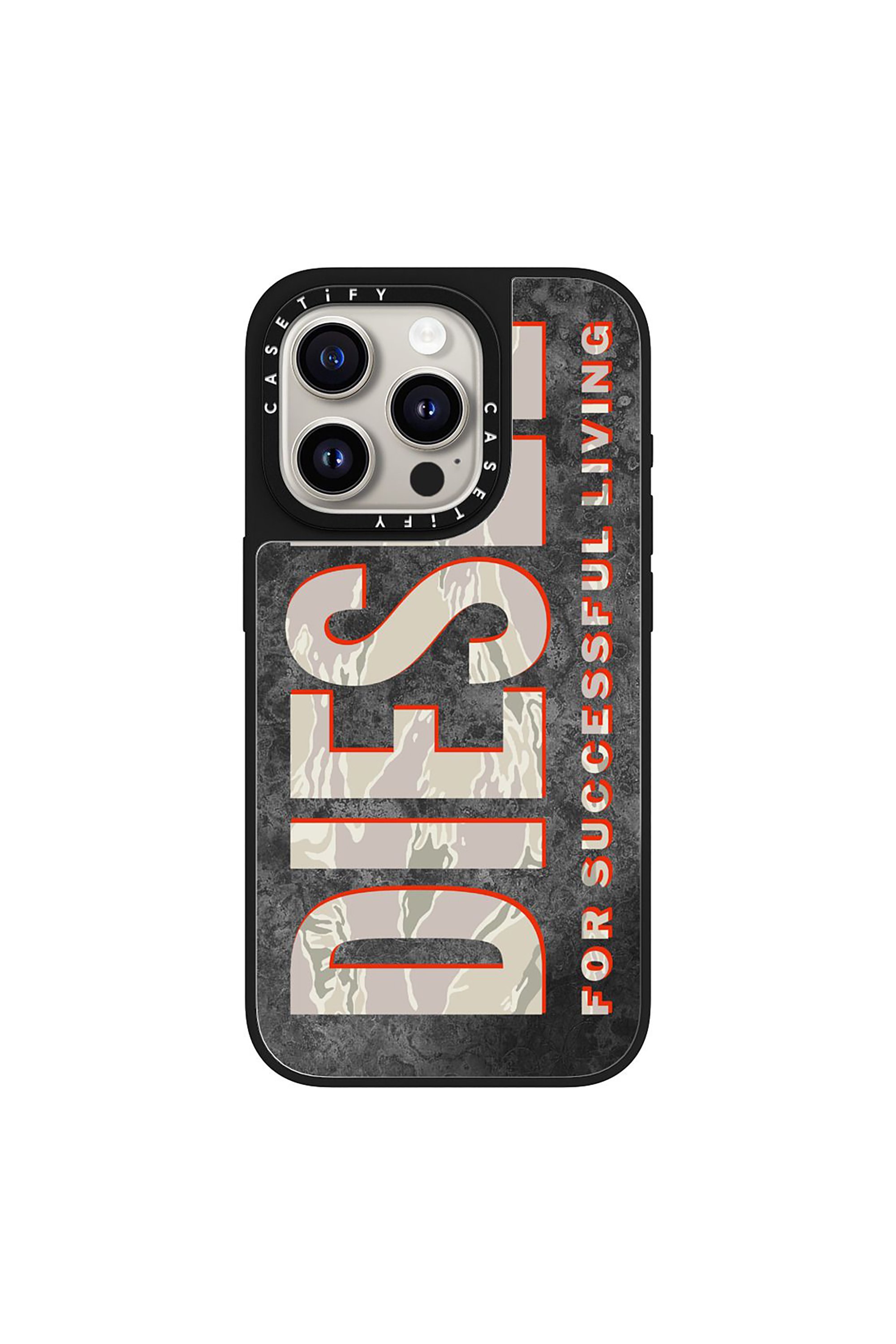 Diesel - 60328 CASETIFY MOULDED CASE, Unisex's IPHONE 15 PRO in ブラウン/ホワイト - 1