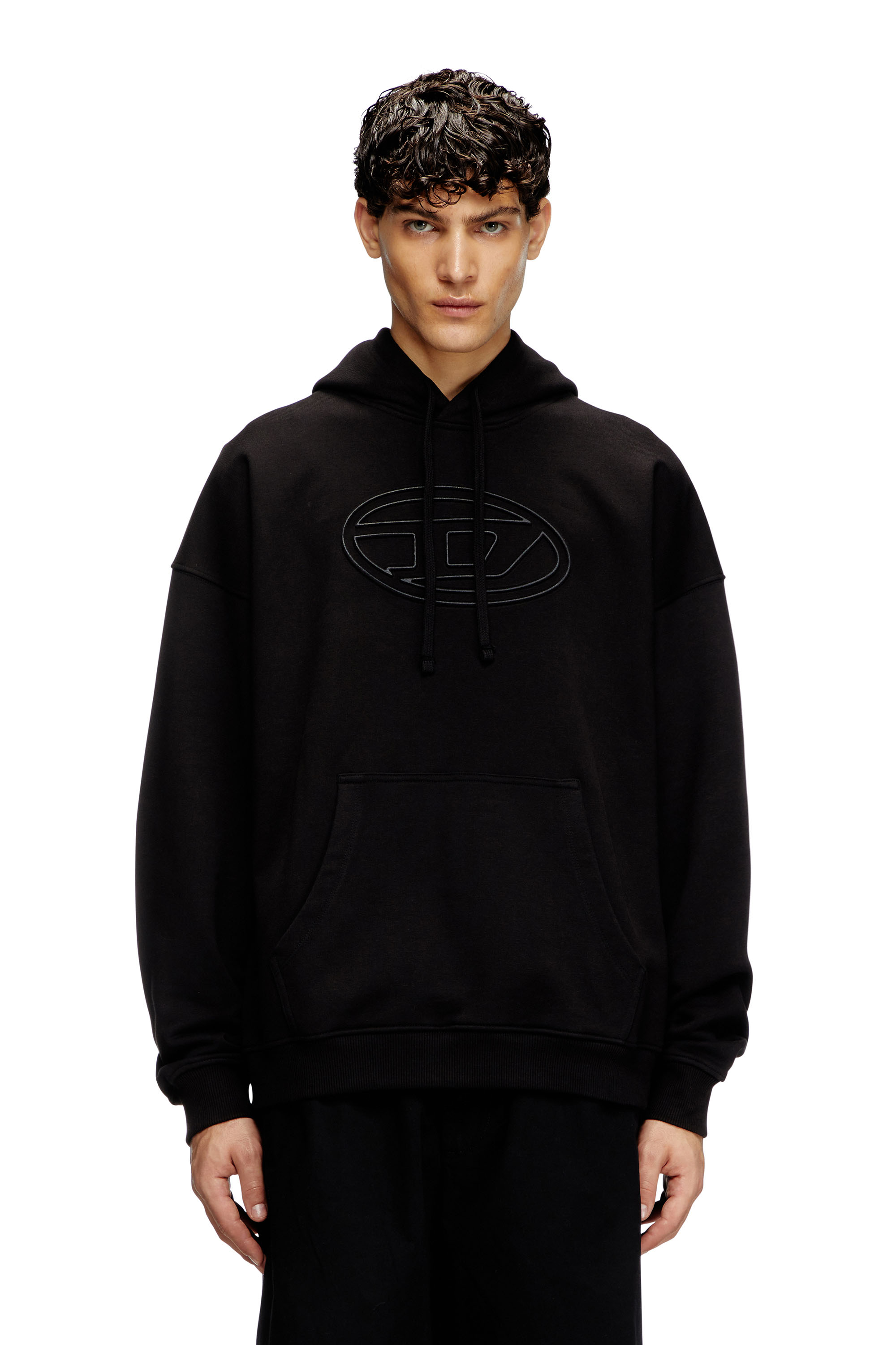 Diesel - S-UMMER-BIGOVAL, Male's Hoodie with embossed Oval D in null - 1