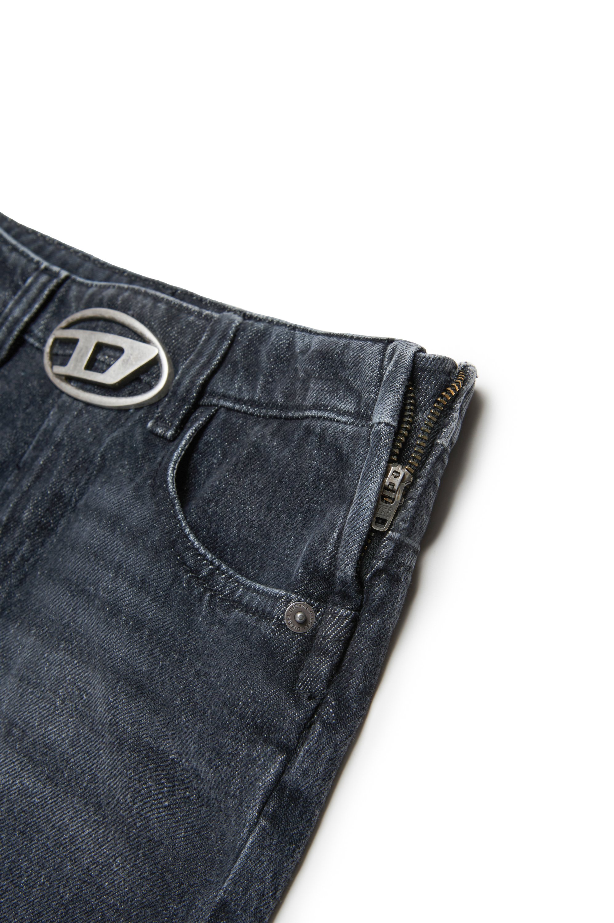 Diesel - GERON-S2-J, Female's Denim mini skirt with Oval D detail in ブラック - 4