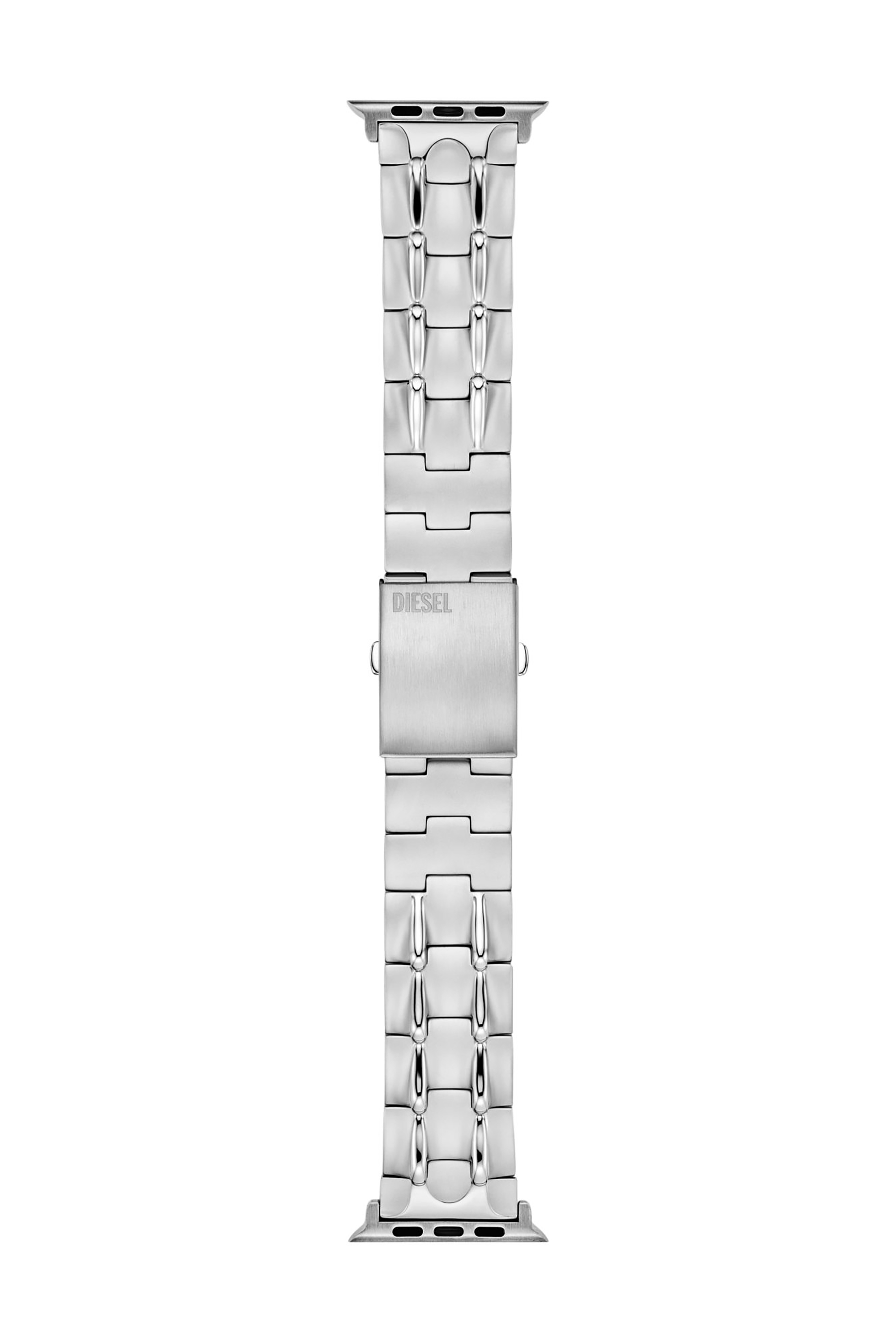 Diesel - DSS0023, Unisex's Stainless Steel Band for Apple Watch®, 42/44/45/49mm in シルバー - 1