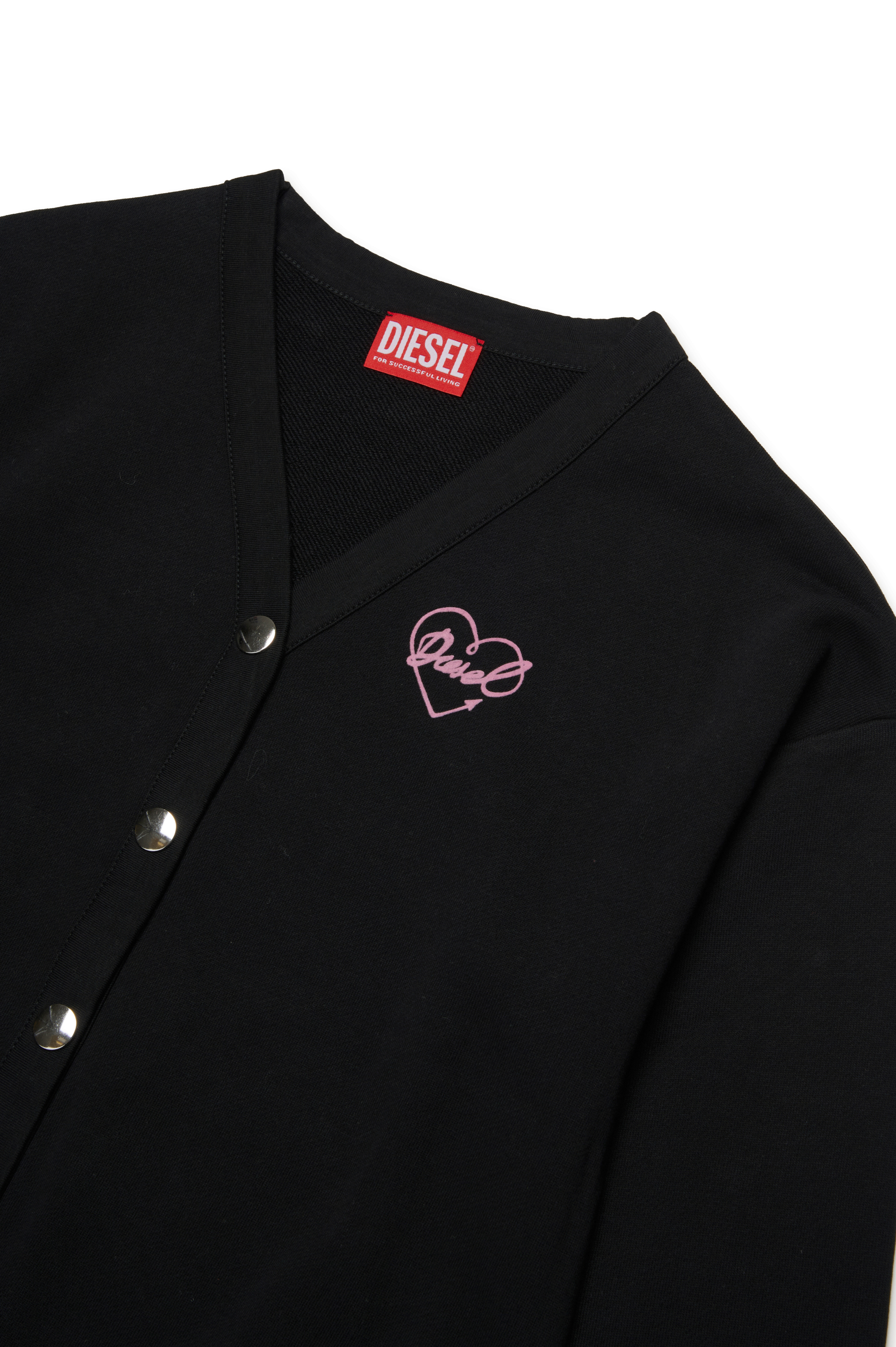 Diesel - SEMMPY, Female Sweatshirt with flocked logo heart in ブラック - Image 3