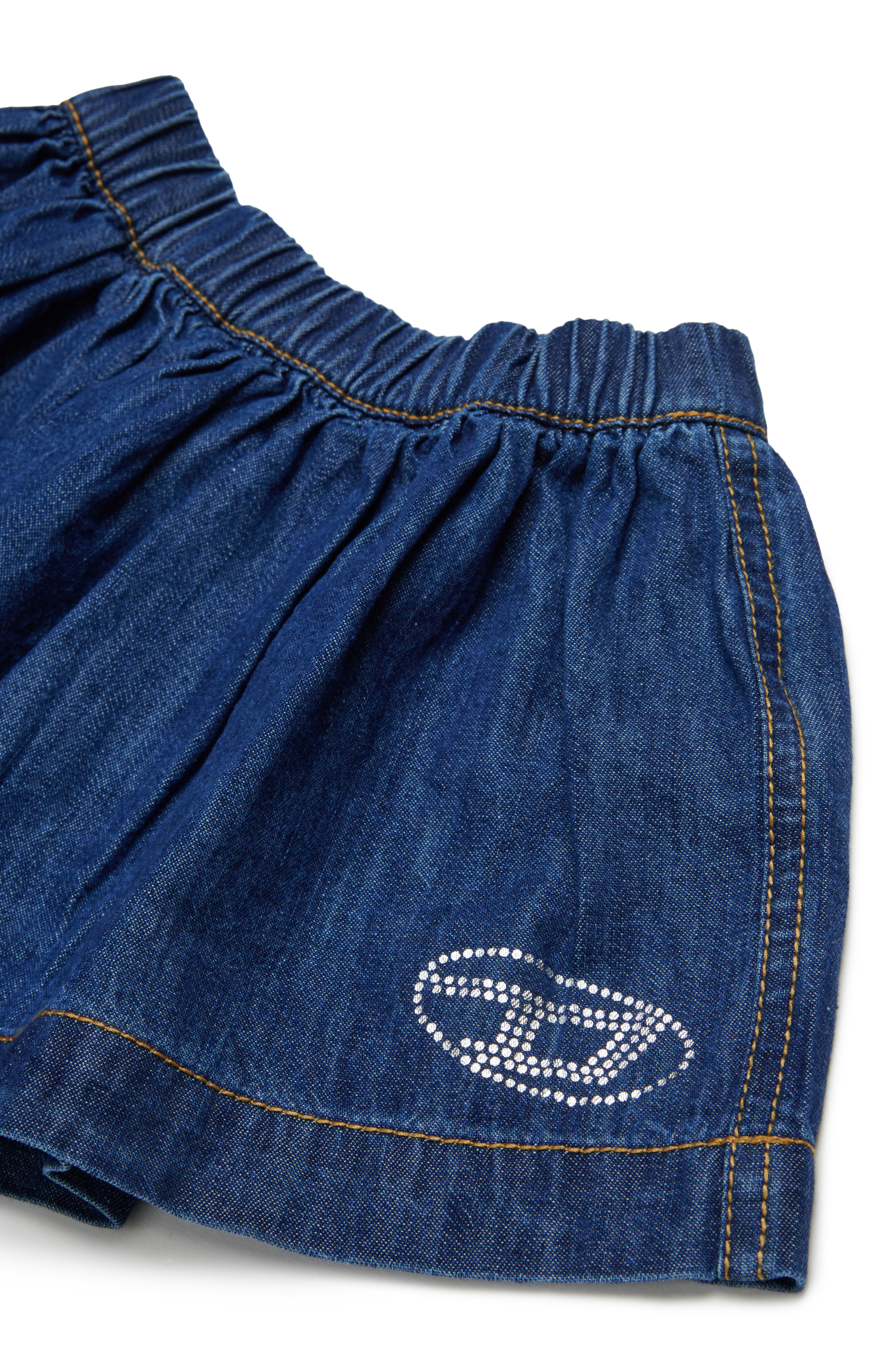 Diesel - GIPYB, Female Denim skirt with crystal Oval D logo in ブルー - Image 3