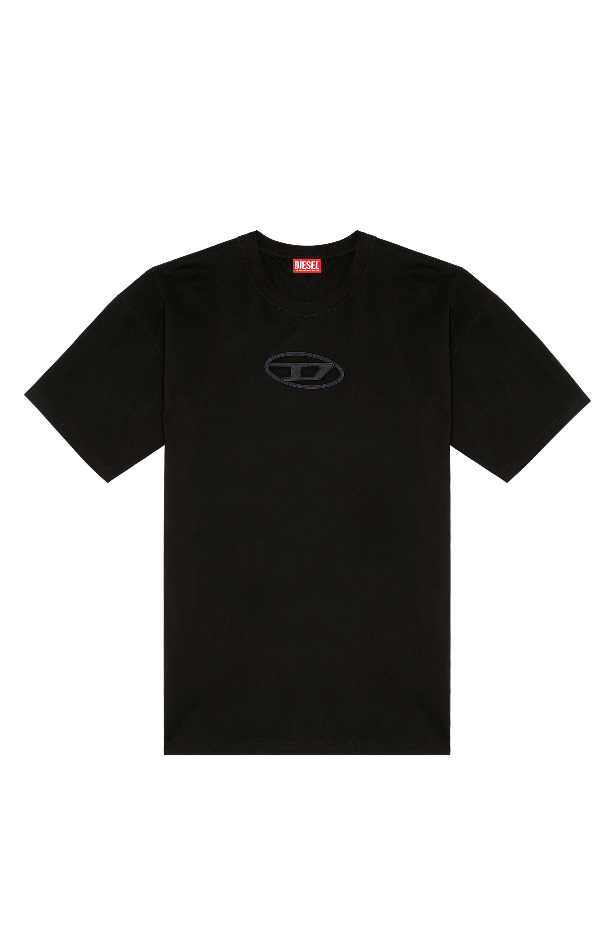 Diesel - T-BOXT-OD, Unisex's T-shirt with embroidered Oval D in ブラック - 6