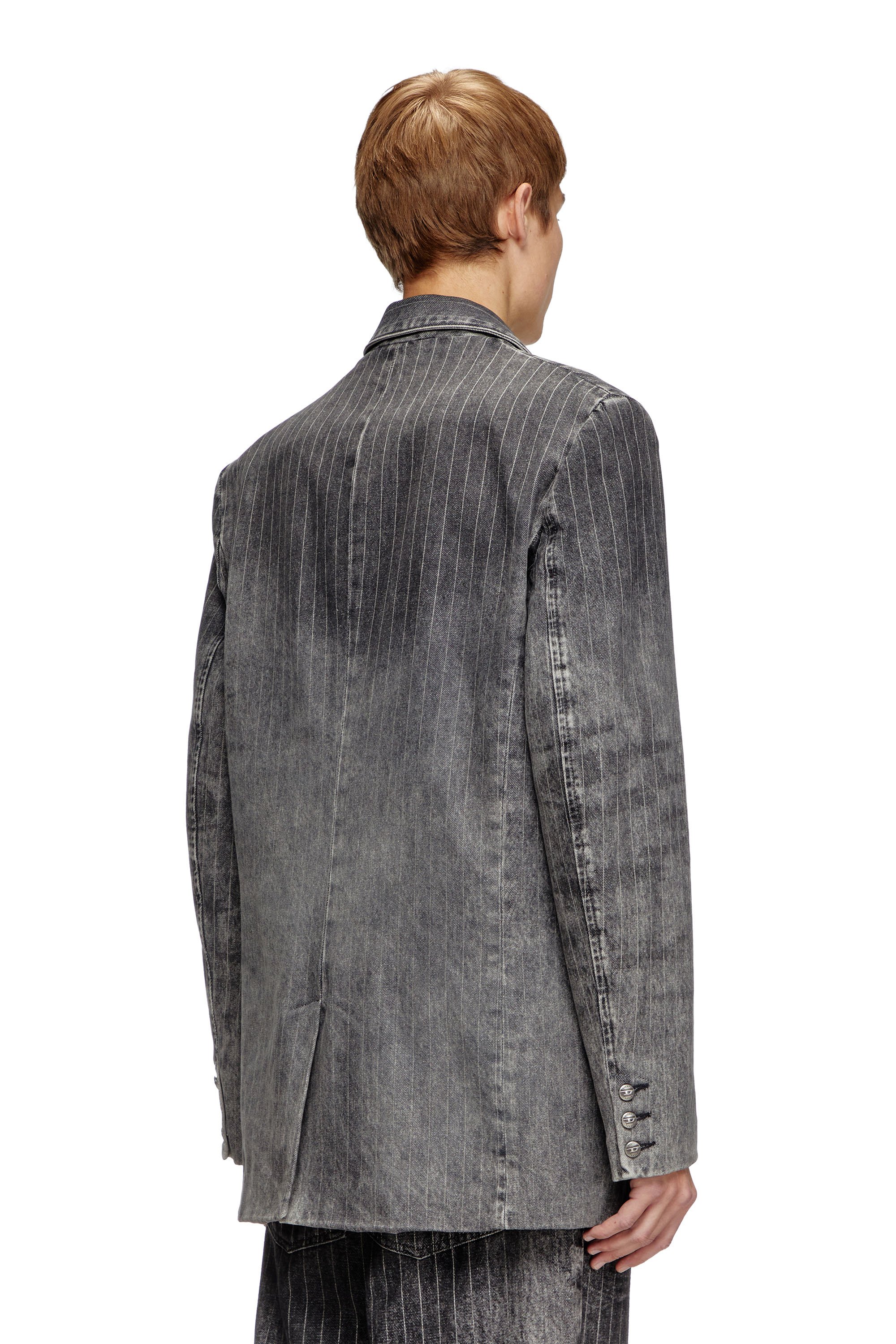 Diesel - D-REGER-S, Unisex's Blazer in tailoring pinstripe denim in ライトグレー - 2