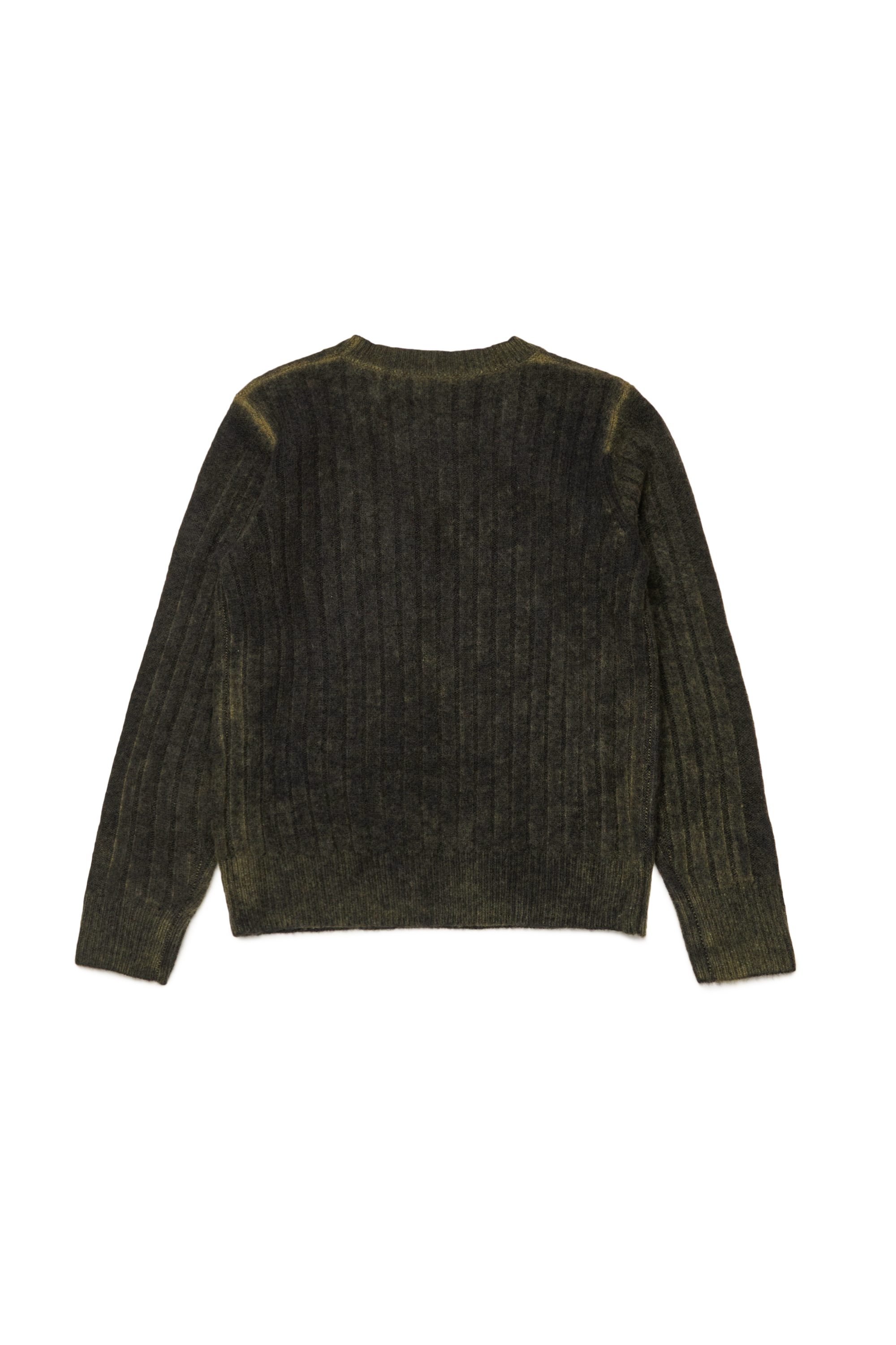 Diesel - KANDELEROD, Male's Treated jumper with Oval D logo in ダークグリーン - 2