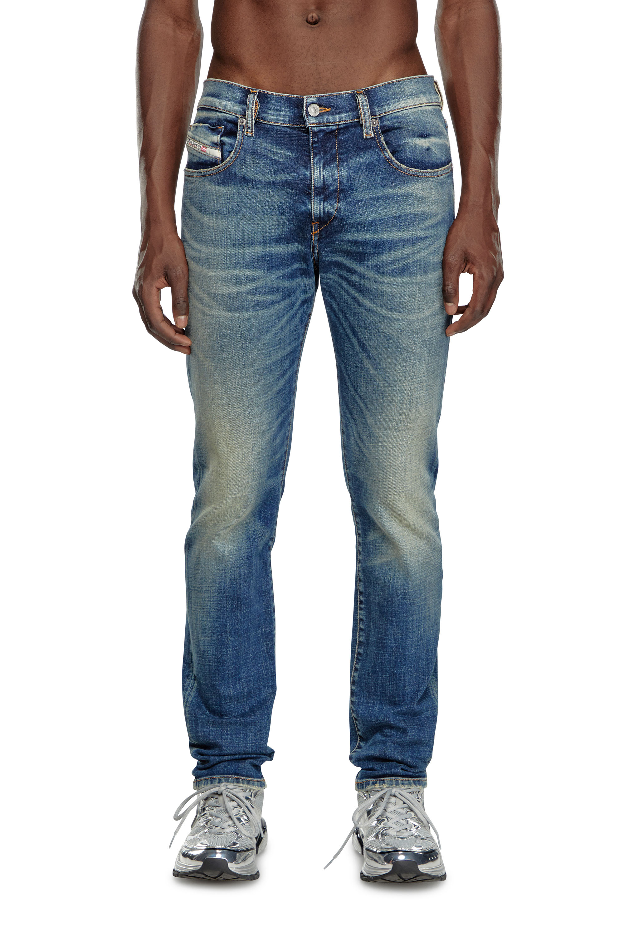 Diesel - Male's Slim Jeans 2019 D-Strukt 09J50, ミディアムブルー - 1