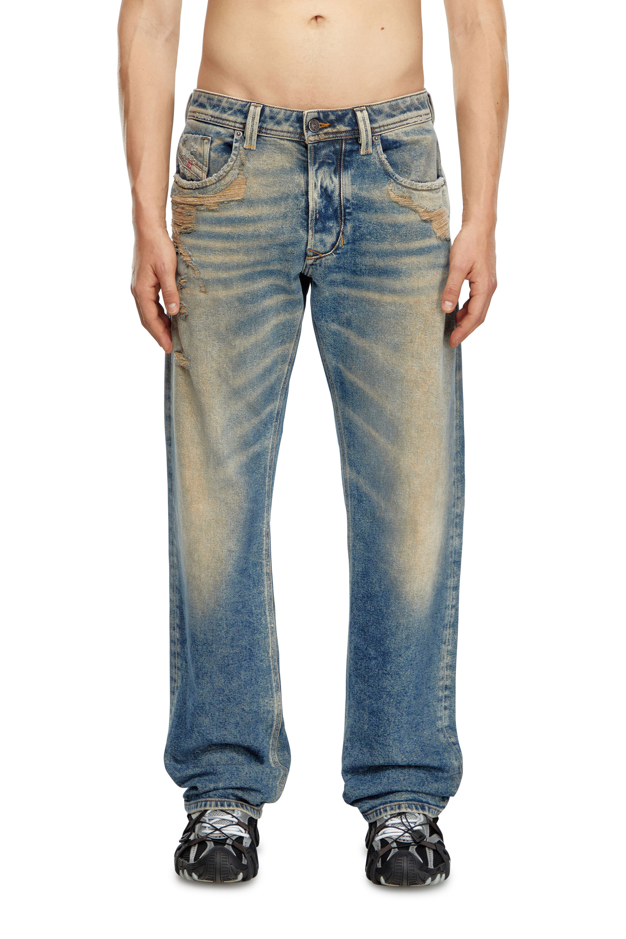 Diesel - Male's Straight Jeans 1985 Larkee 09K32, ミディアムブルー - 1