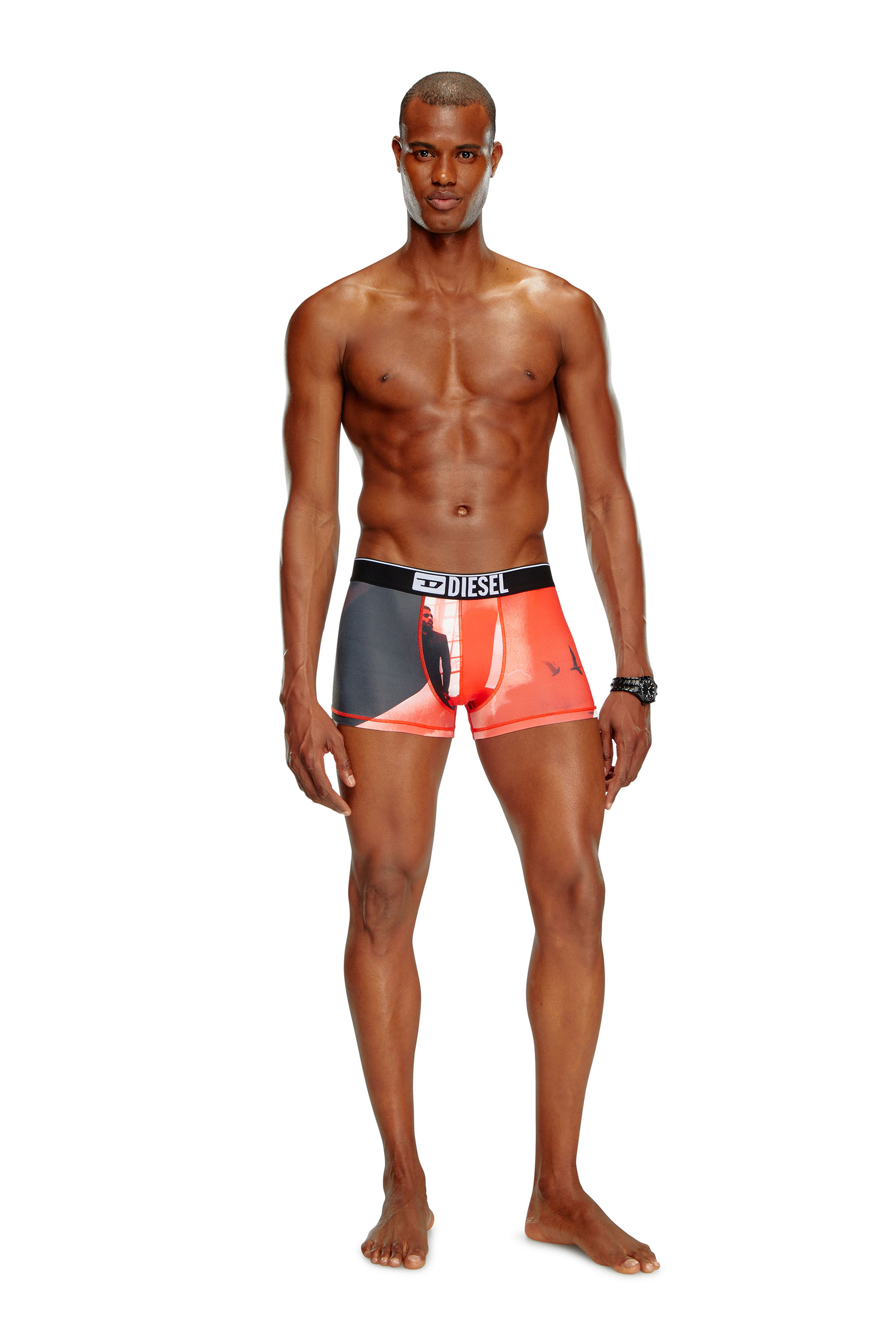 Diesel - UMBX-DAMIEN, Male's Boxer briefs with all-over print in レッド/ブラック - 1