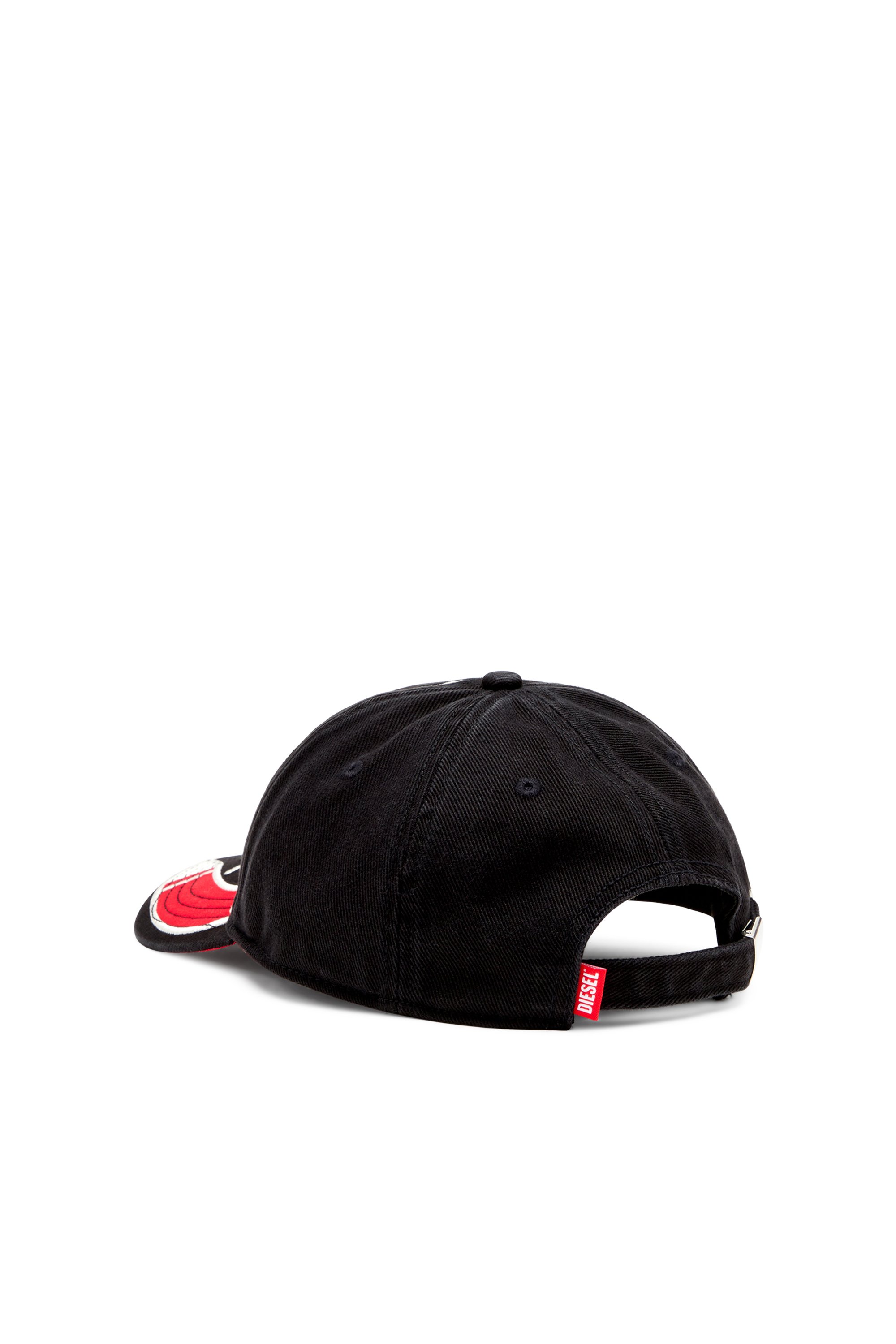 Diesel - C-ARSON, Male's Baseball cap with embroidered detail in ブラック/レッド - 2