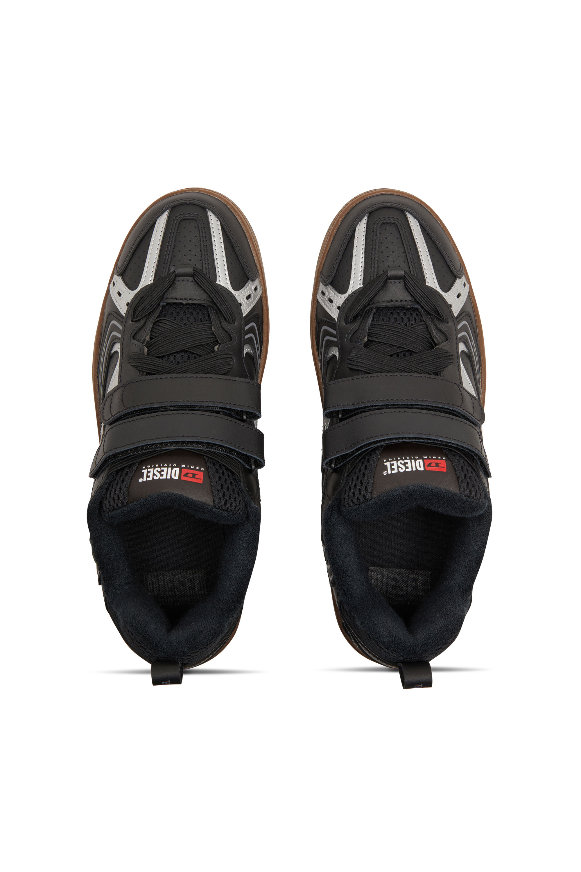 Diesel - S-UKIYO SKT, Male S-Ukiyo-Leather sneaker with straps in ブラック - Image 5