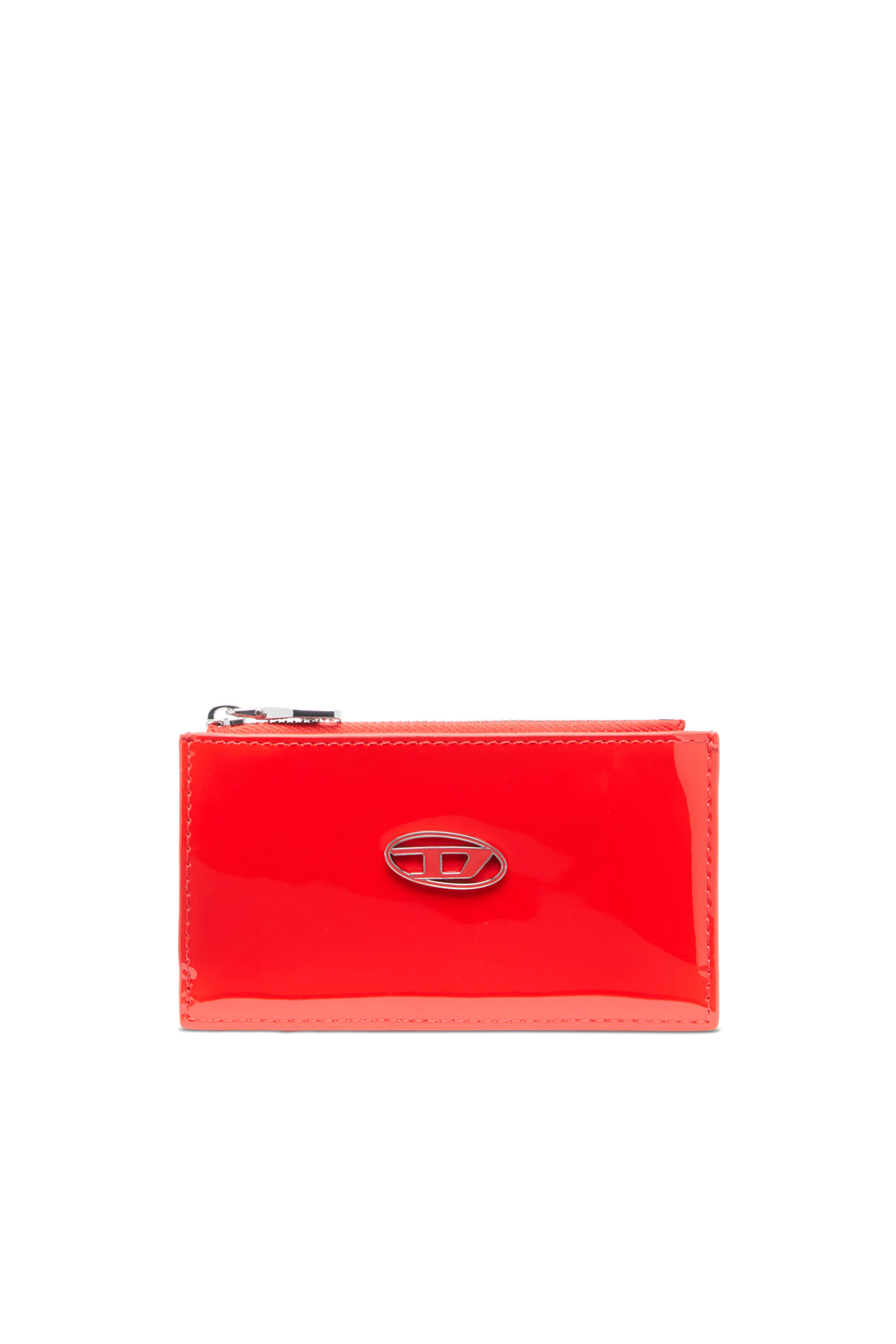 Diesel - PLAY CARD HOLDER III, Female's Card holder in glossy leather in レッド - 1