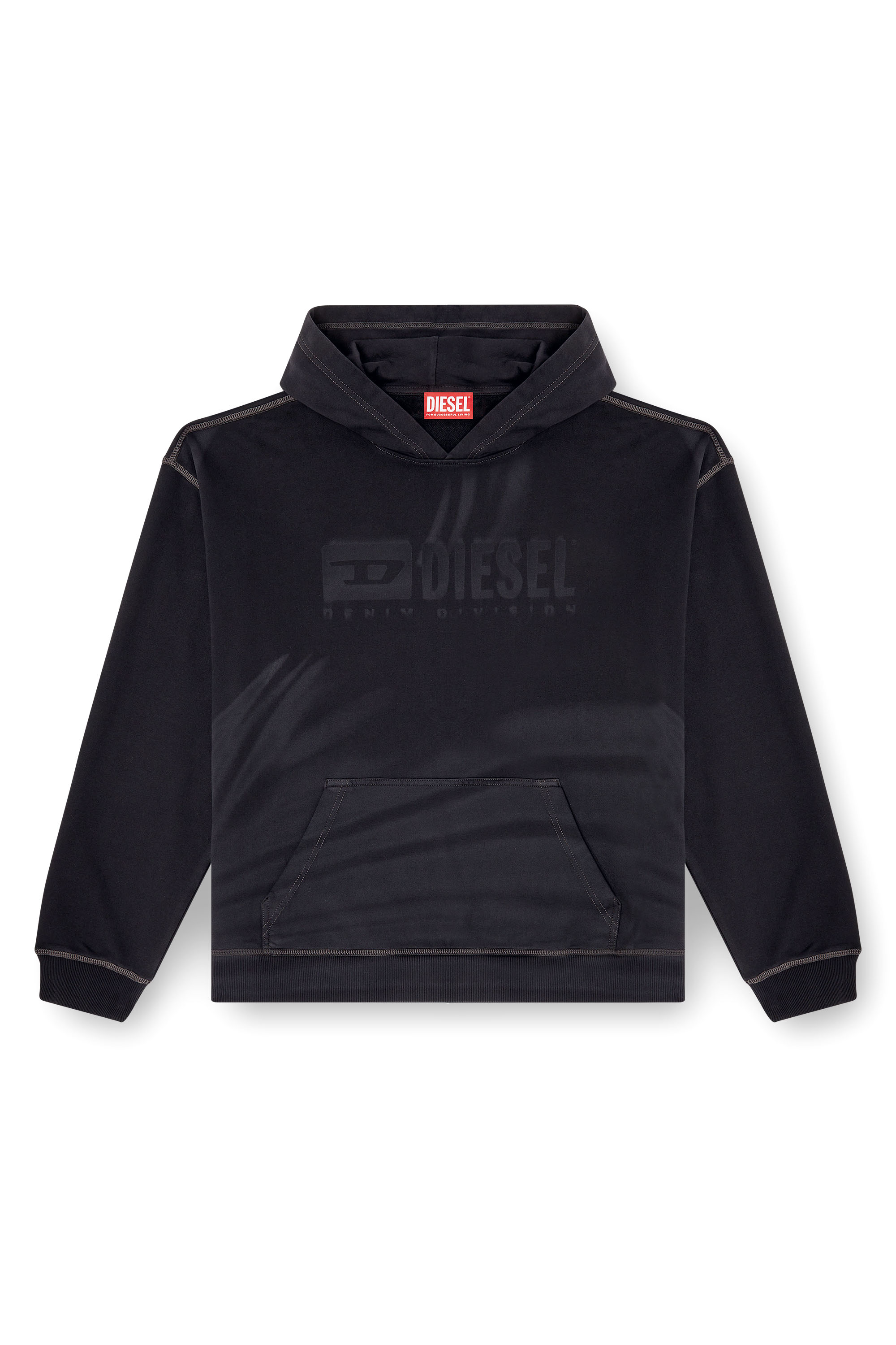 Diesel - S-BOXT-HOOD-R9, Male's Laser-faded logo hoodie in ブラック - 3