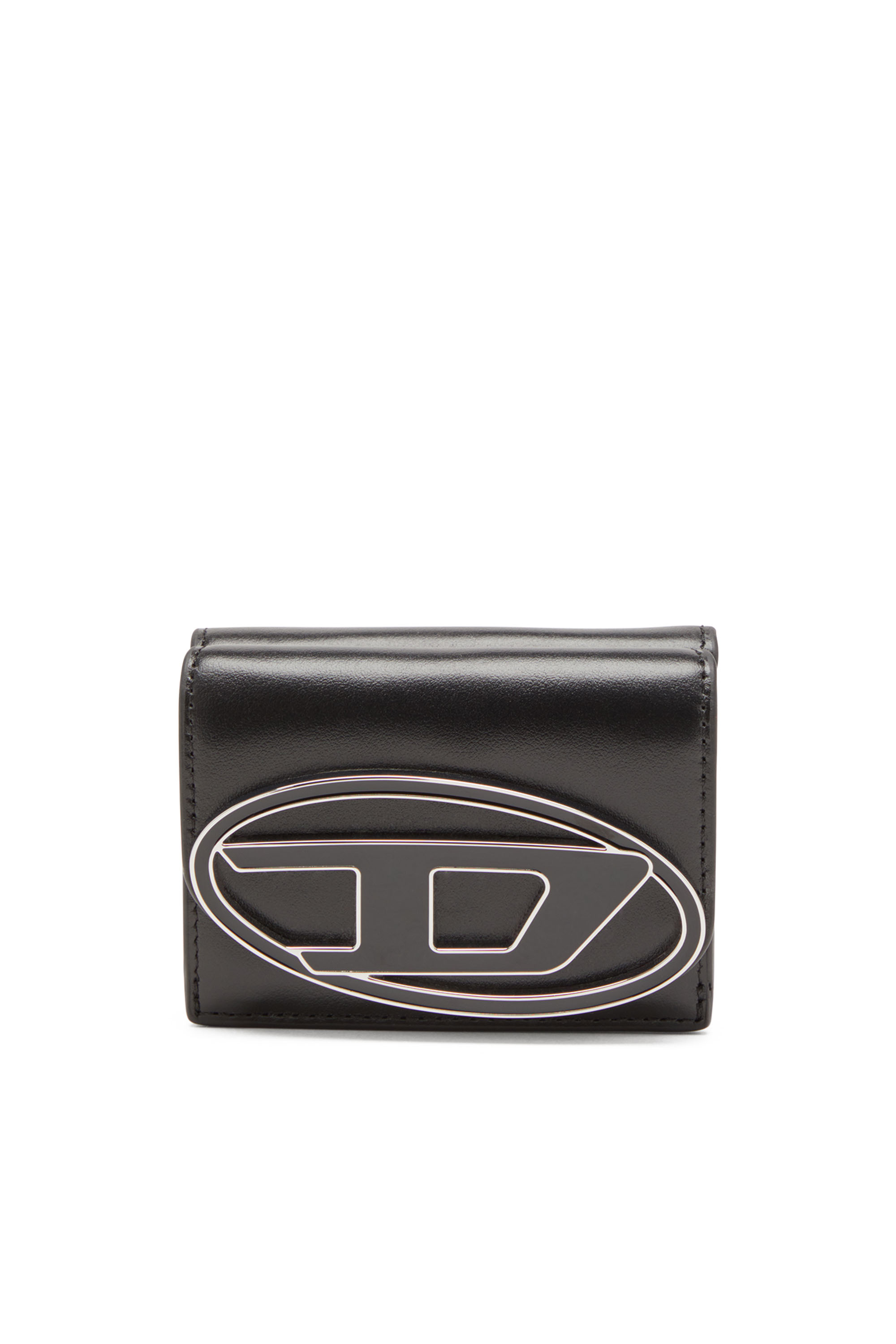 Diesel - 1DR TRI FOLD COIN XS II, Female Tri-fold wallet in leather in ブラック - Image 1