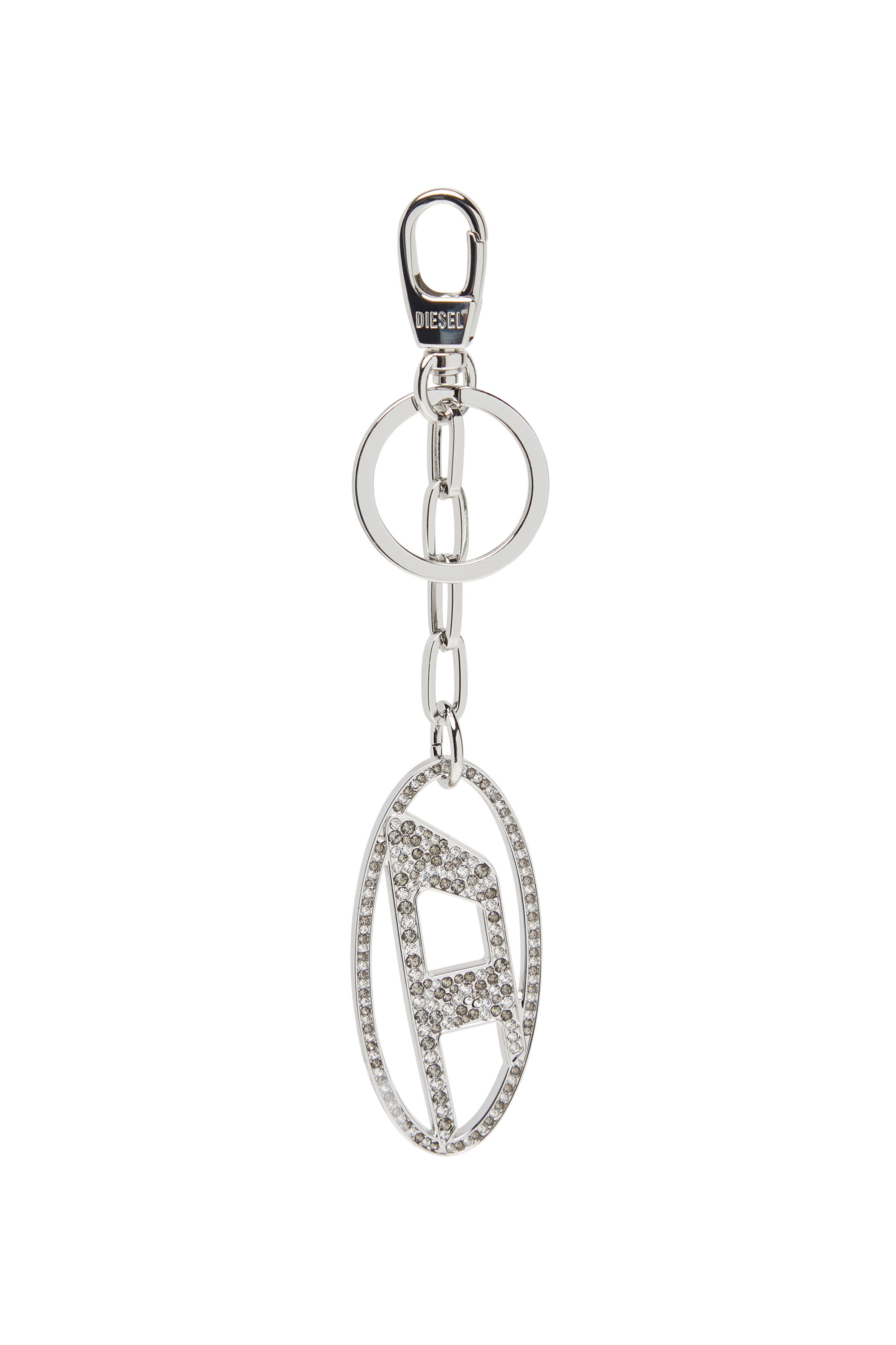 Diesel - HOLY-C, Female Metal Oval D keyring with crystals in シルバー - Image 1