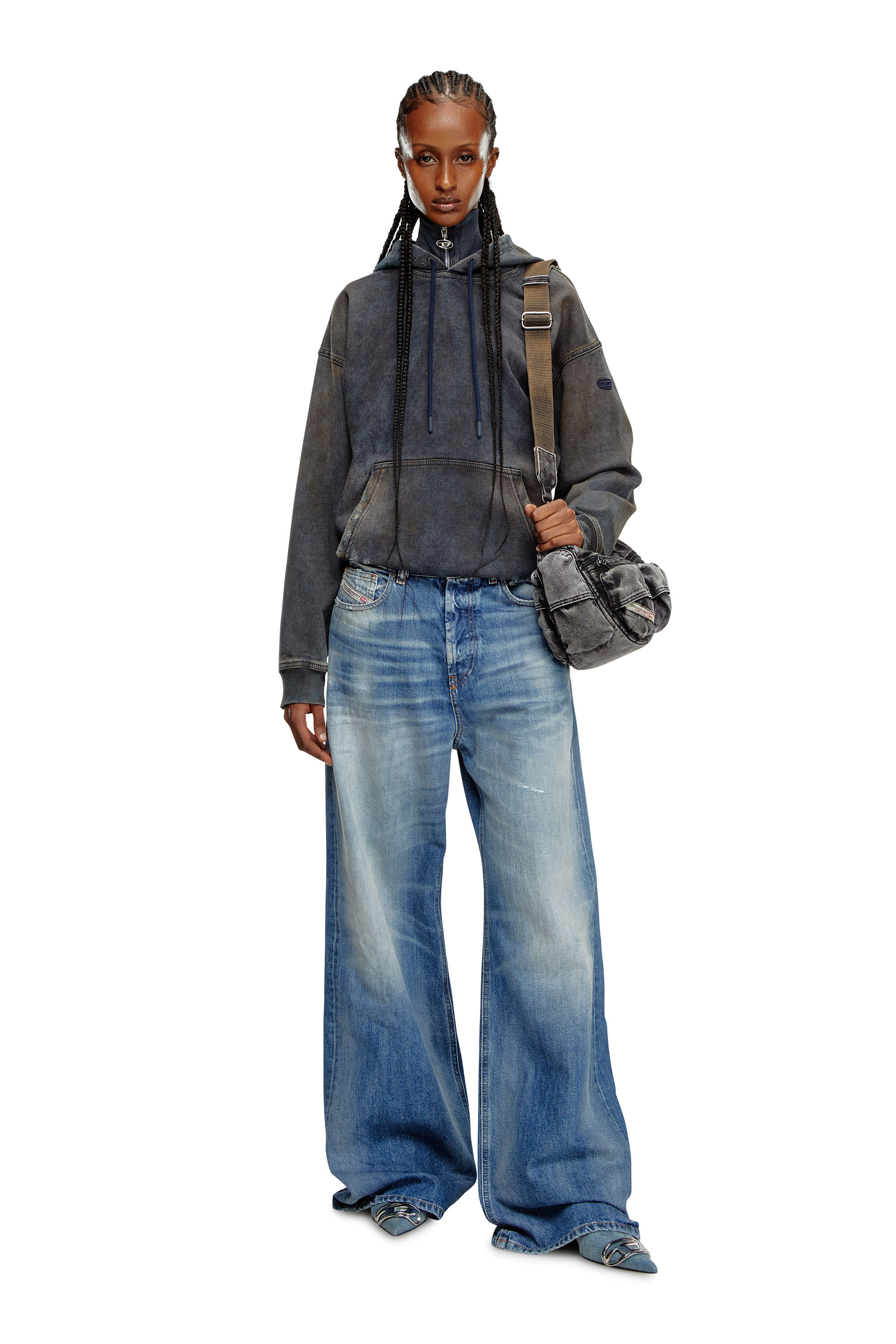 Diesel - Female's Relaxed Jeans 1996 D-Sire 09J86, ミディアムブルー - 2