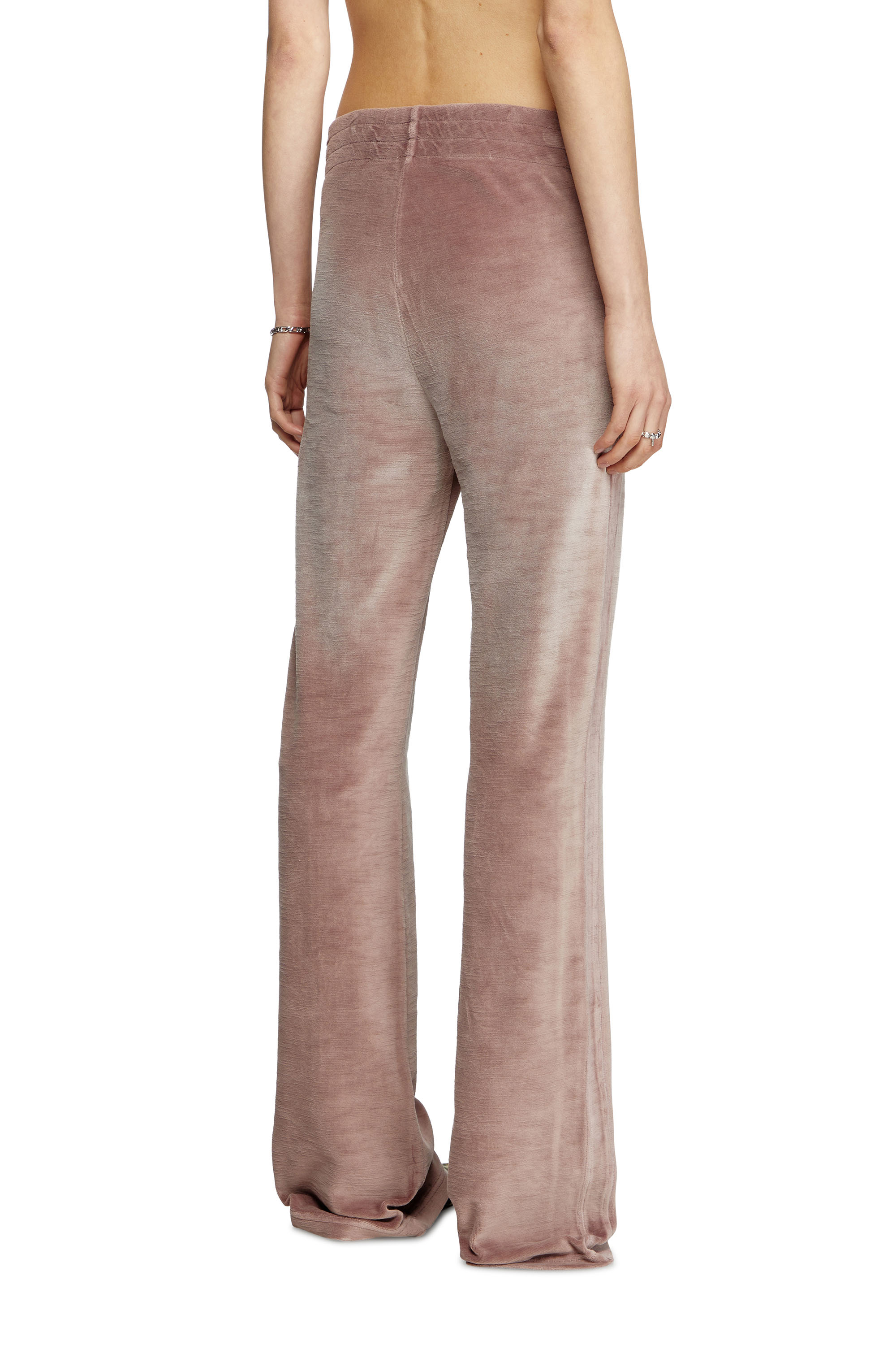 Diesel - P-ELY-Q1, Female's Wide leg sweatpants in ピンク / ホワイト - 4